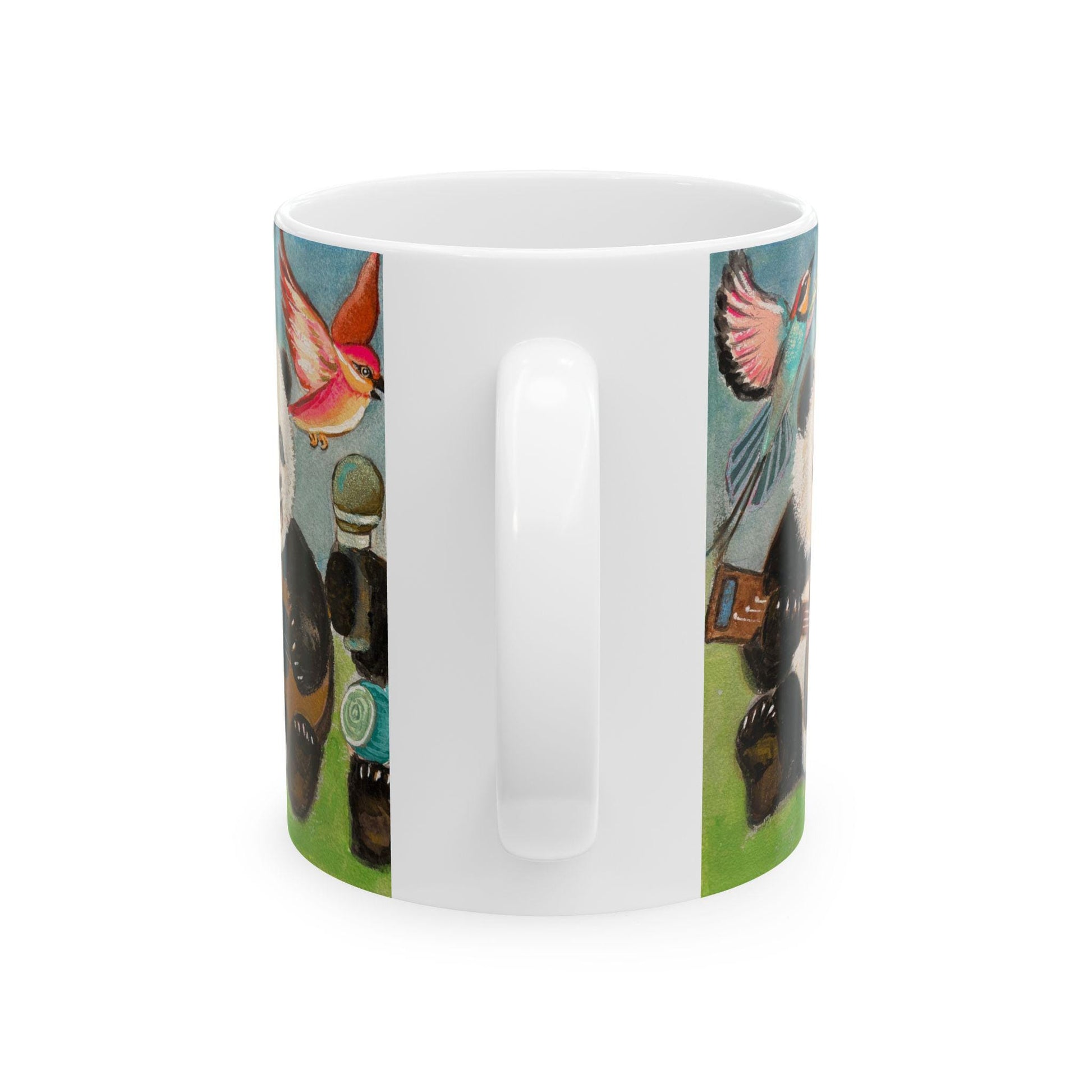 Panda Playtime Ceramic Mug Cute Animal Coffee Cup, Gift for Animal Lovers, Kid-Friendly Drinkware, Fun Birthday Present, Wildlife Lover Gift