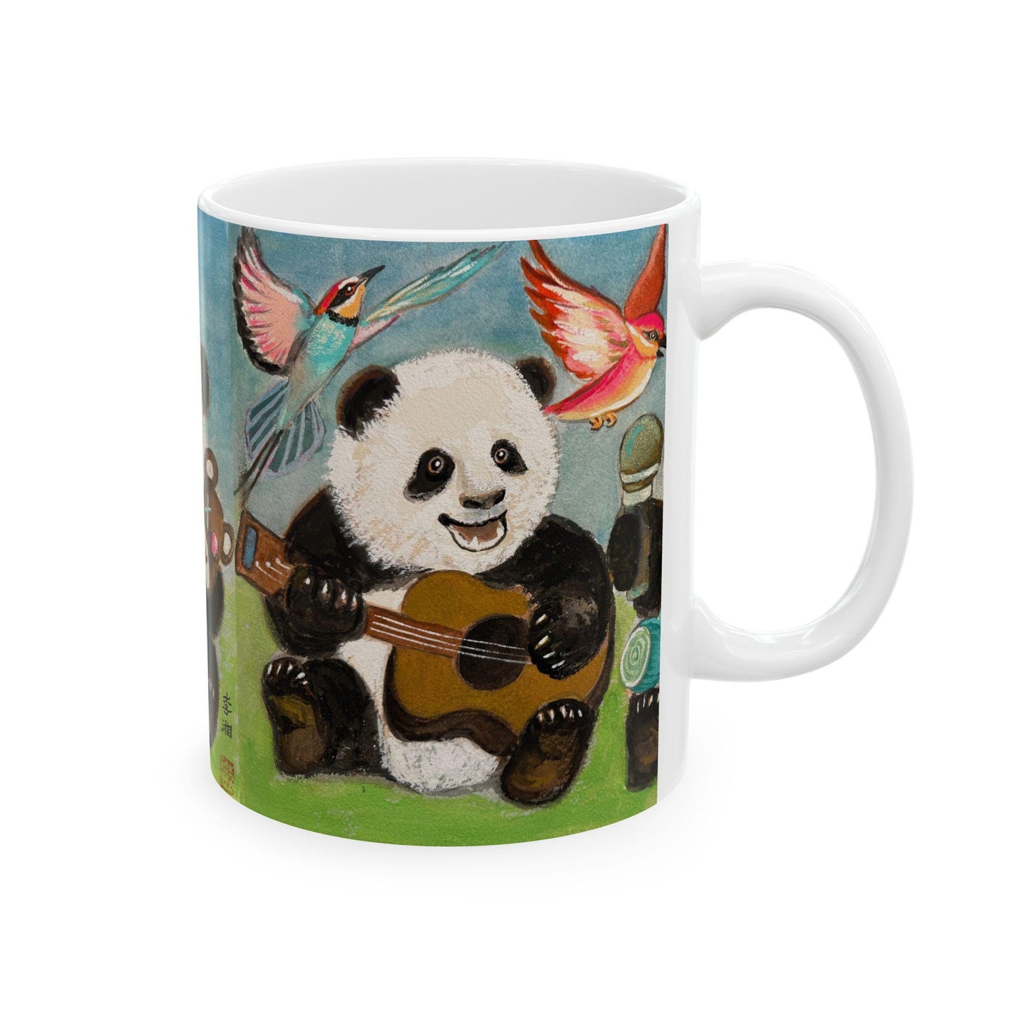 Panda Playtime Ceramic Mug Cute Animal Coffee Cup, Gift for Animal Lovers, Kid-Friendly Drinkware, Fun Birthday Present, Wildlife Lover Gift