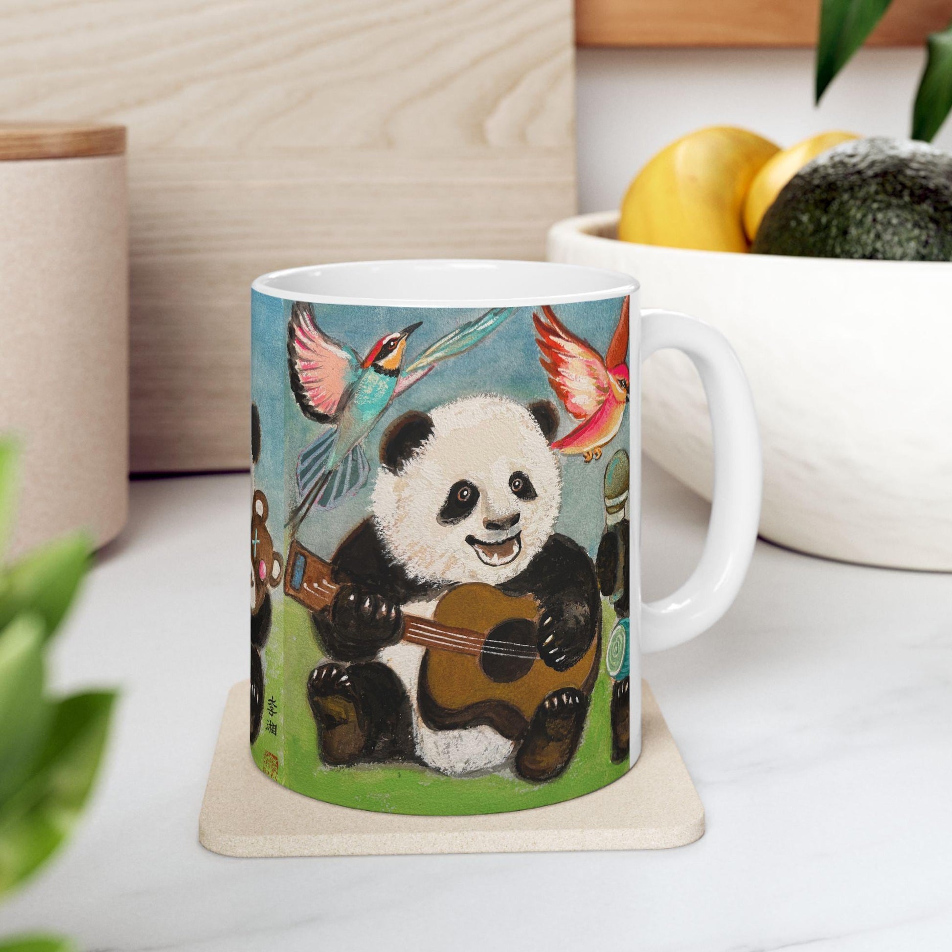 Panda Playtime Ceramic Mug Cute Animal Coffee Cup, Gift for Animal Lovers, Kid-Friendly Drinkware, Fun Birthday Present, Wildlife Lover Gift