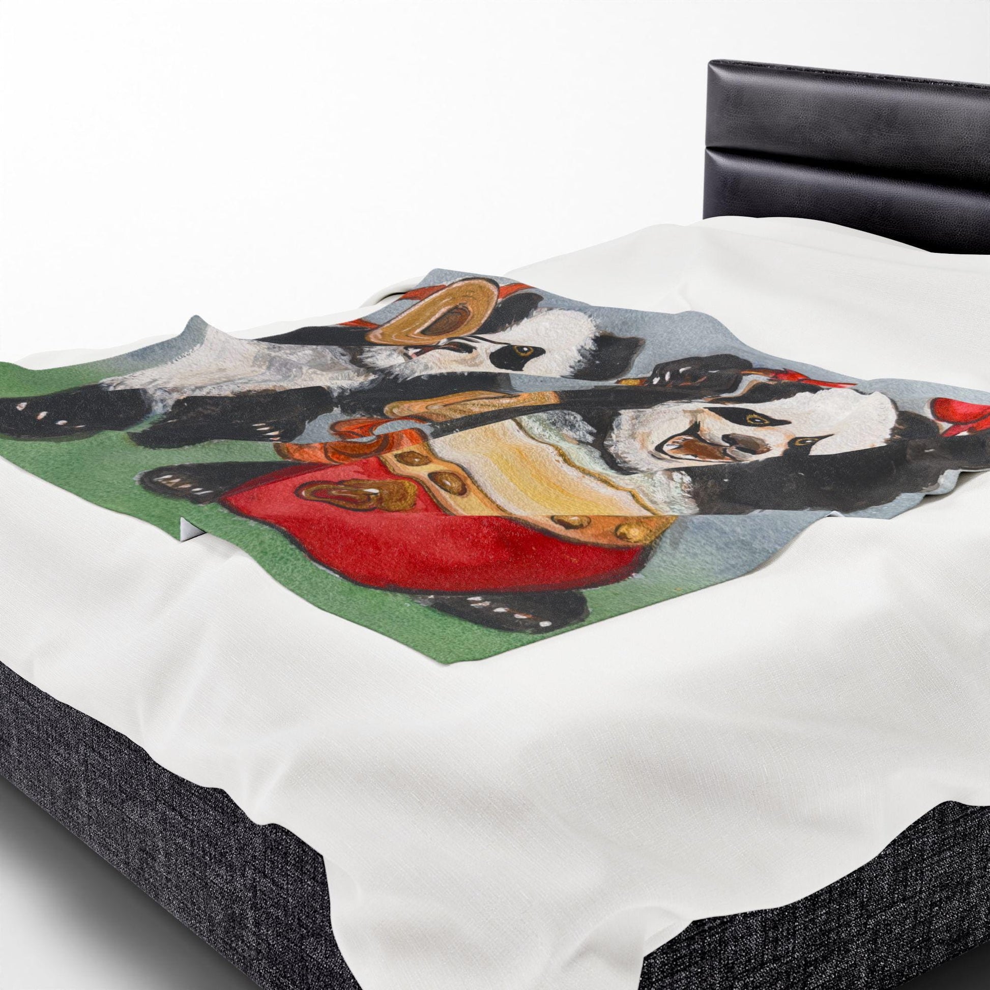 Musical Pandas Velveteen Plush Blanket, Cozy Gift for Kids, Nursery Decor, Fun Animal Blanket, Gift for Birthdays, Baby Showers, Soft Throw