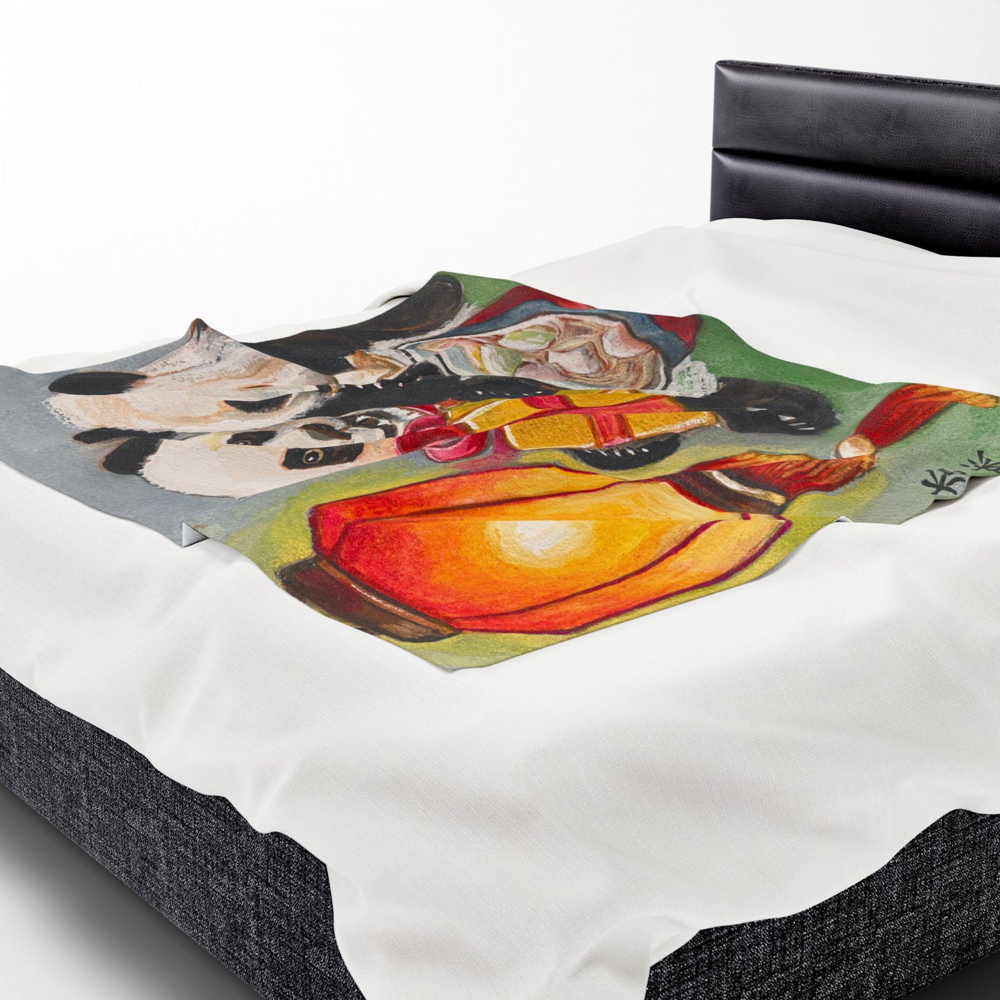 Cozy Panda Plush Blanket - Cute Panda Design, Child's Gift, Home Decor, Snuggle Blanket, Kids Room Accessory, Lunar New Year Gift