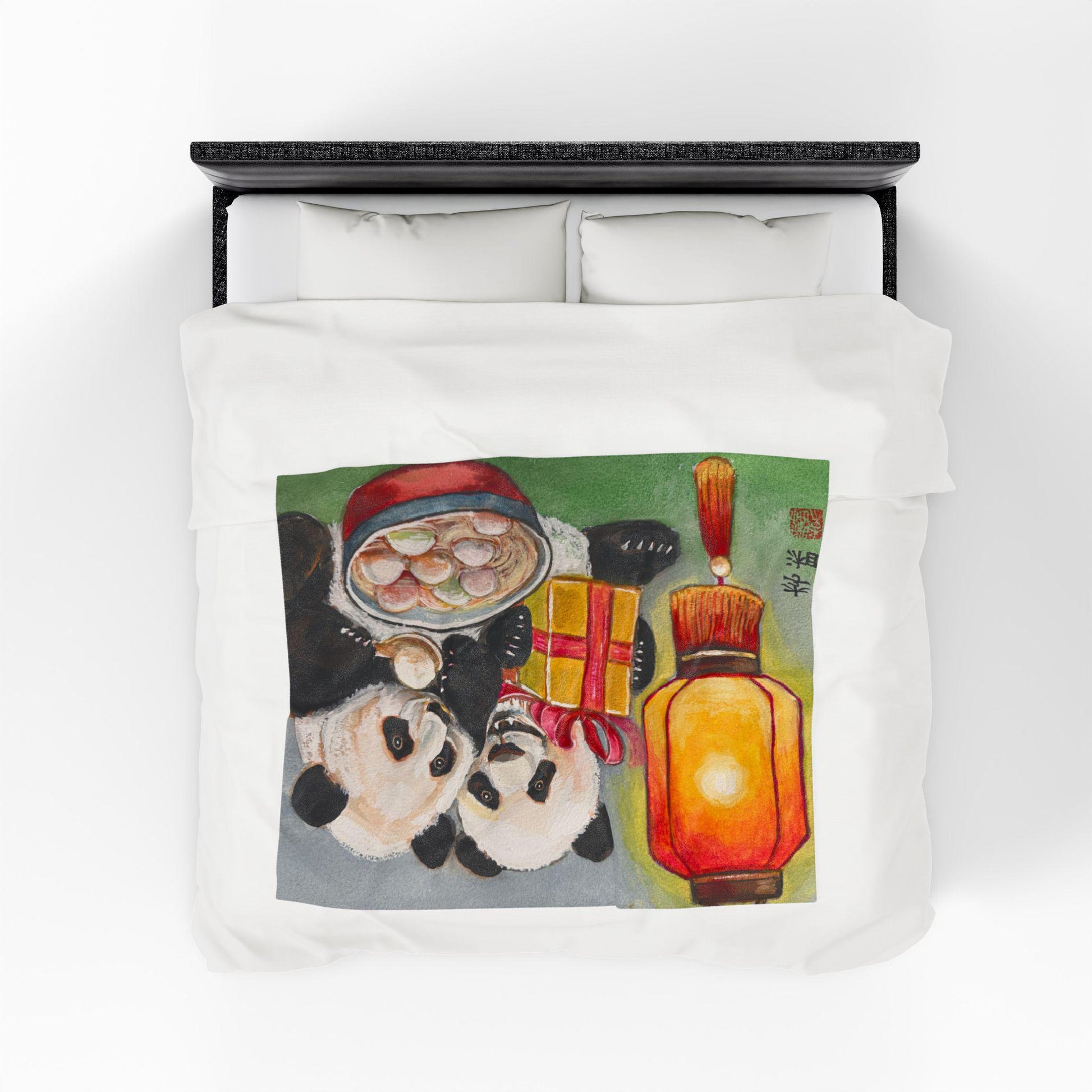 Cozy Panda Plush Blanket - Cute Panda Design, Child's Gift, Home Decor, Snuggle Blanket, Kids Room Accessory, Lunar New Year Gift