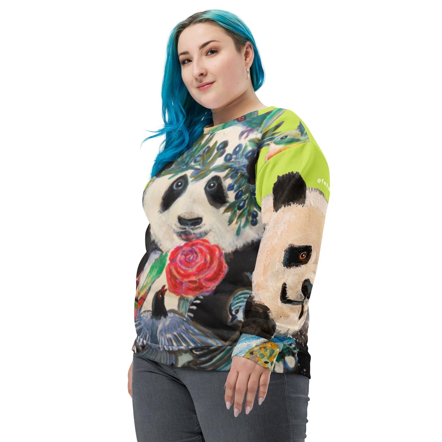 Botanic Panda Floral Prints Unisex Sweatshirt