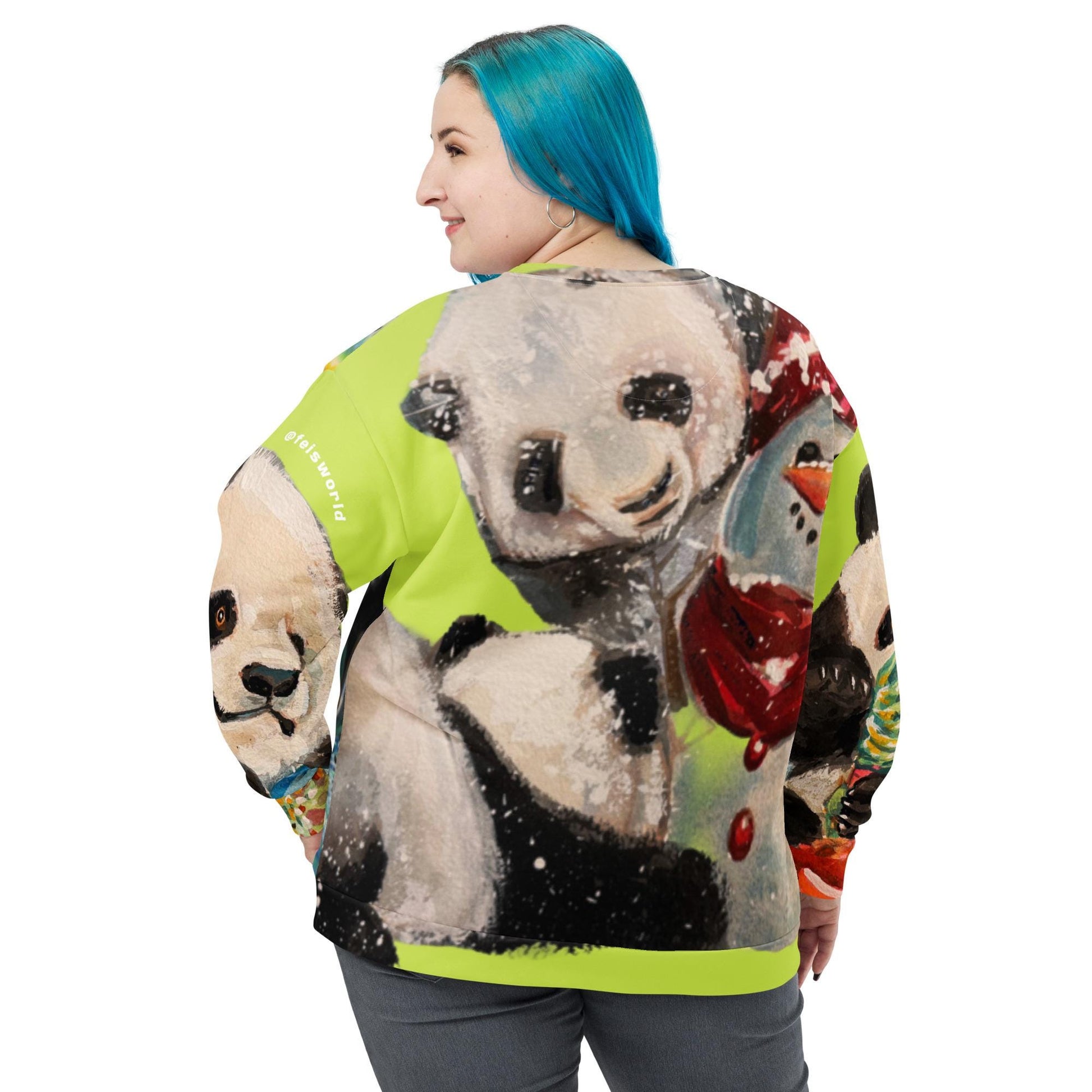 Botanic Panda Floral Prints Unisex Sweatshirt