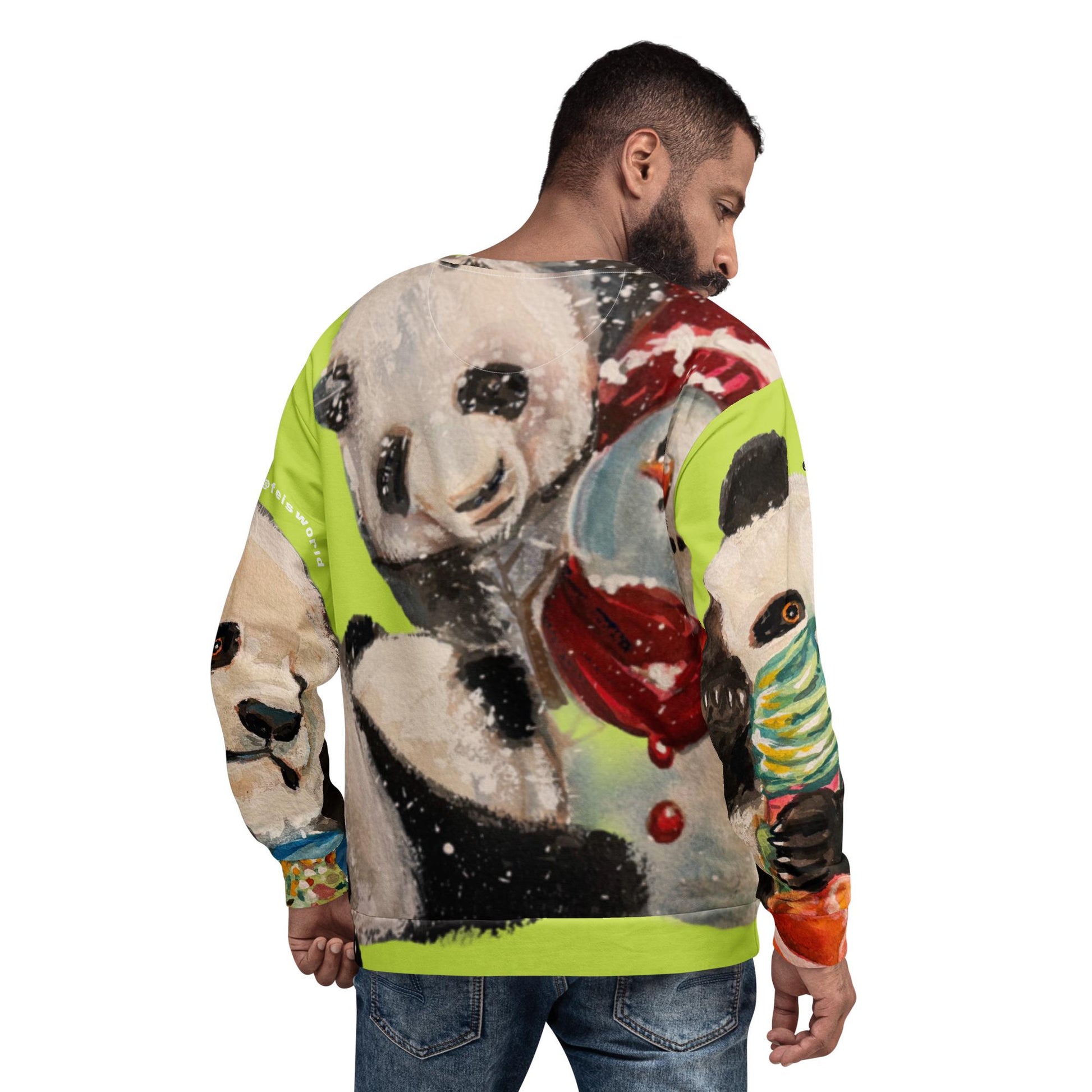Botanic Panda Floral Prints Unisex Sweatshirt