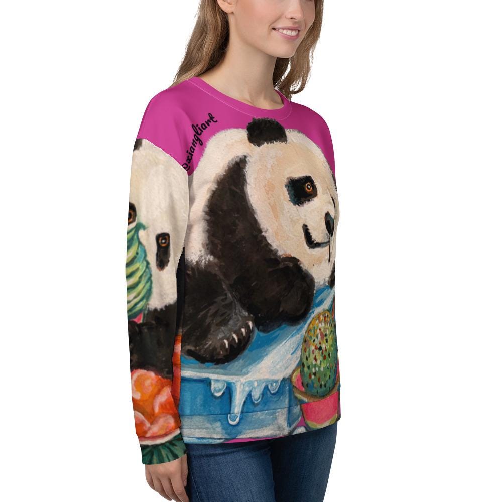 It&#39;s Ice Cream Time Panda Unisex Sweatshirt