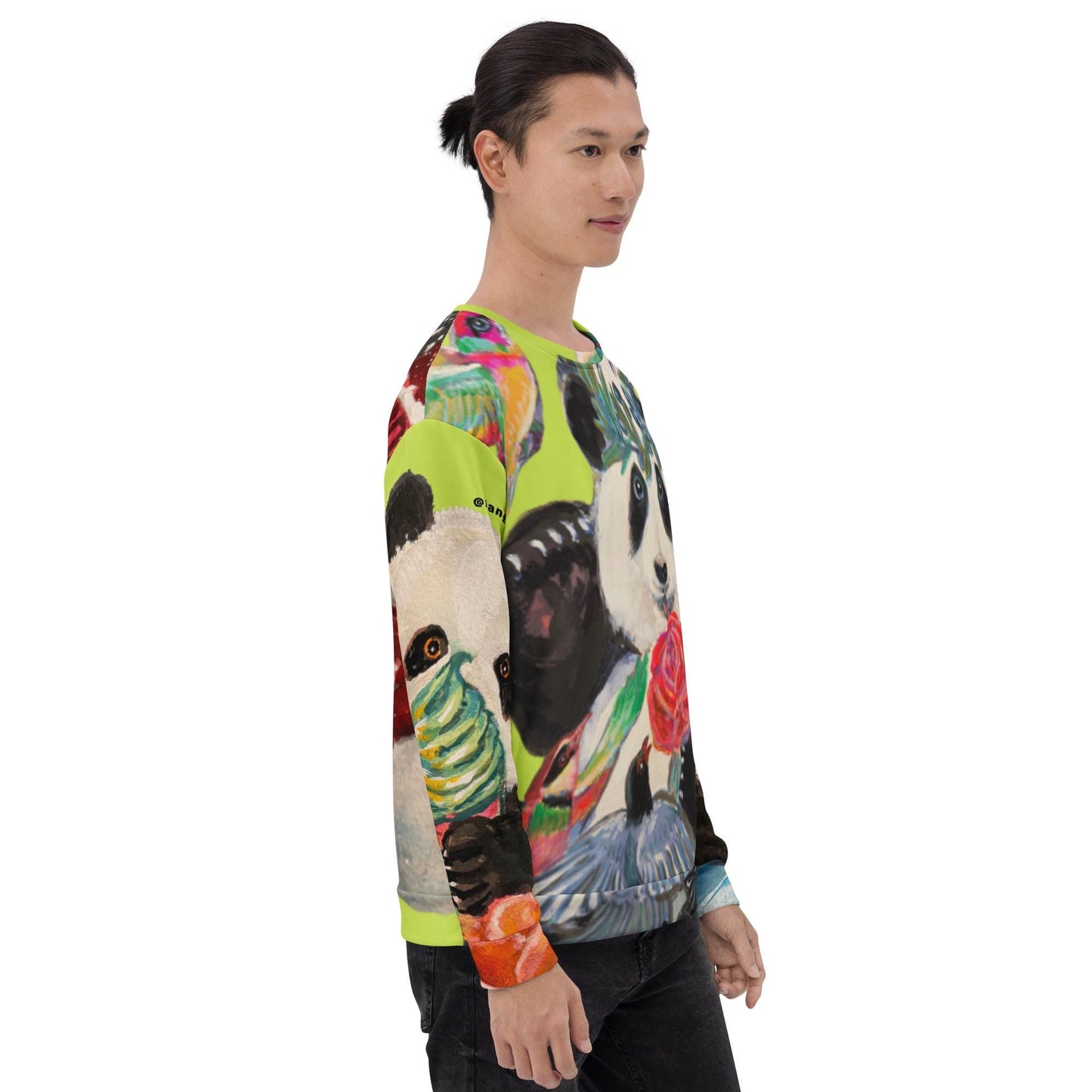 Botanic Panda Floral Prints Unisex Sweatshirt