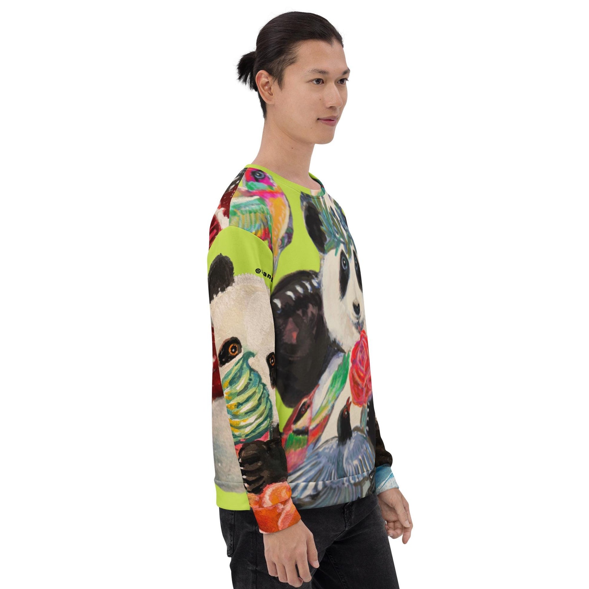 Botanic Panda Floral Prints Unisex Sweatshirt