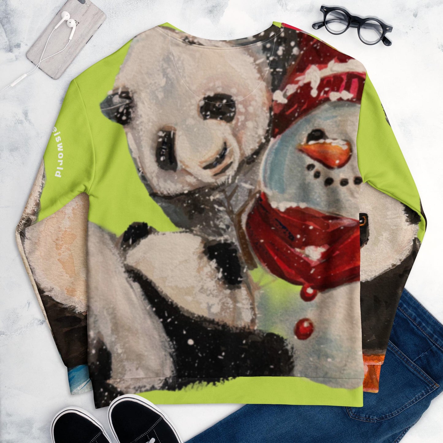 Botanic Panda Floral Prints Unisex Sweatshirt