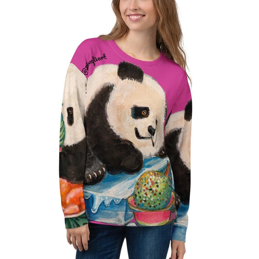 It&#39;s Ice Cream Time Panda Unisex Sweatshirt