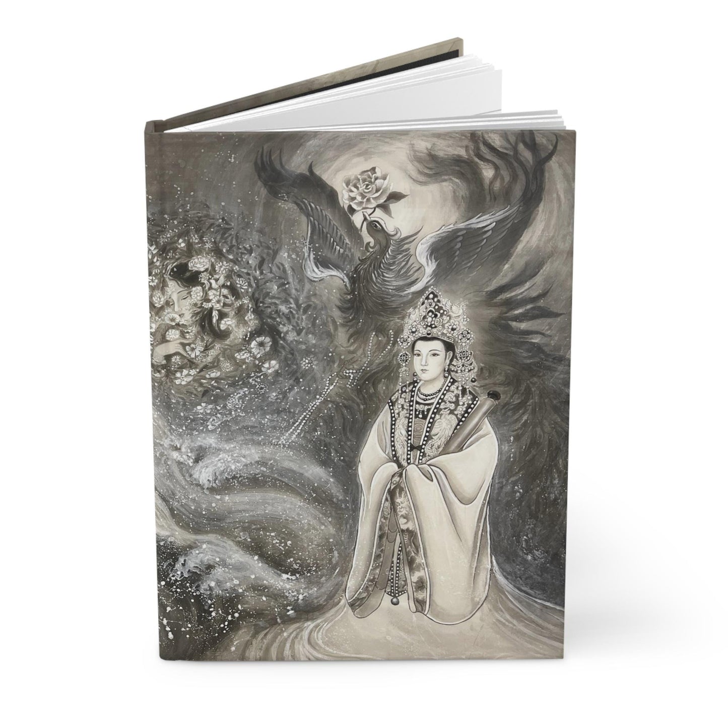 Northern Song Dynasty End Period Chinese Empresses, Serene Hardcover Journal | Meditation Notebook, Gift for Creatives, Watercolor Art