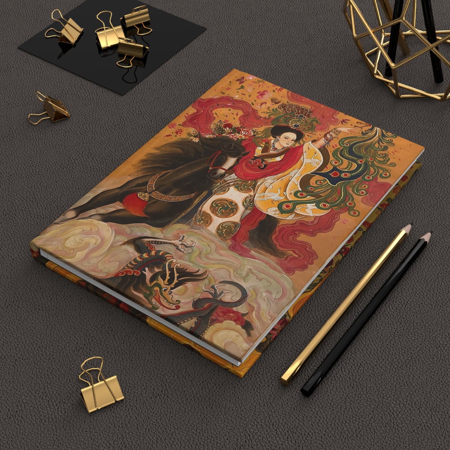 Five Dynasty Ten Kingdoms Chinese Empresses, Artistic Hardcover Journal, Floral Journal, Unique Gift, Creative Notebook, Diary for Art Lover