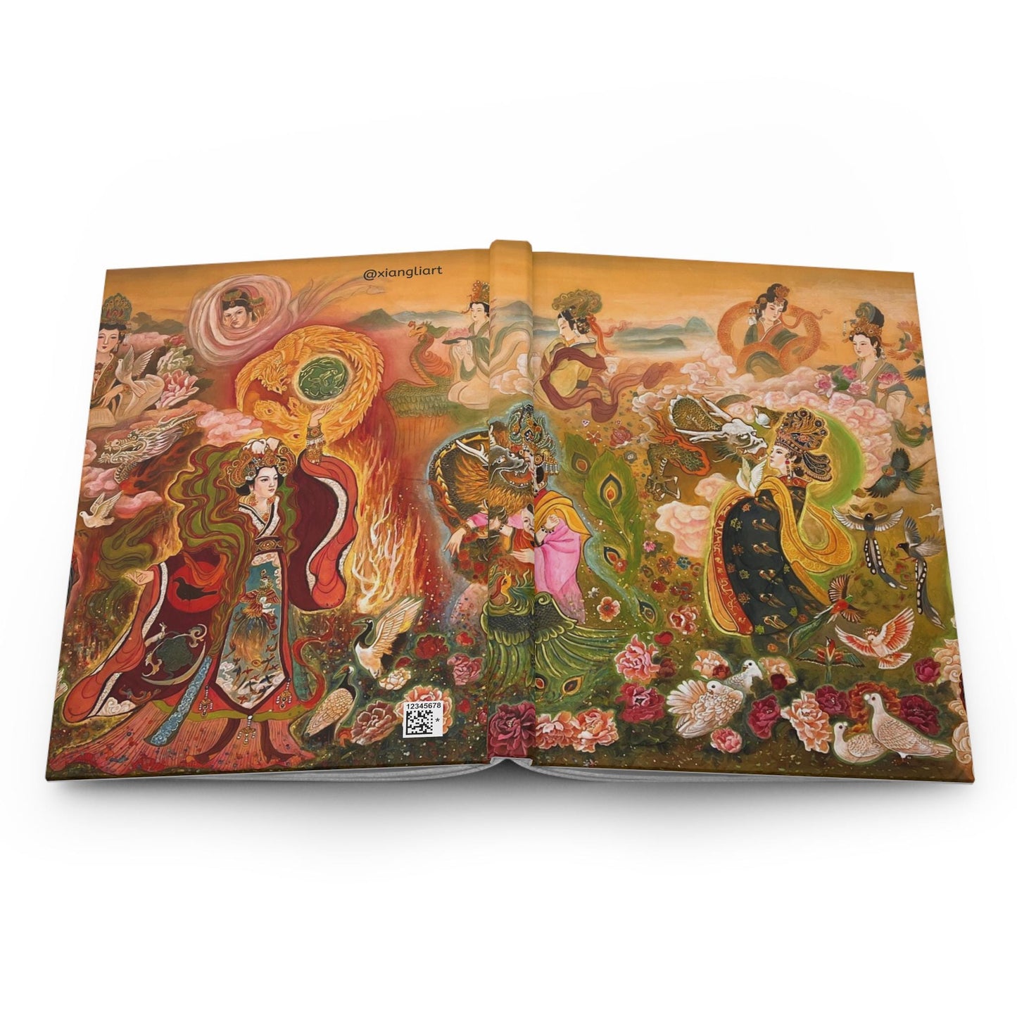 Northern Song Dynasty Early Period Chinese Empresses, Bohemian Hardcover Journal, Elegant Writing Notebook, Artistic Diary, Gift for Artists