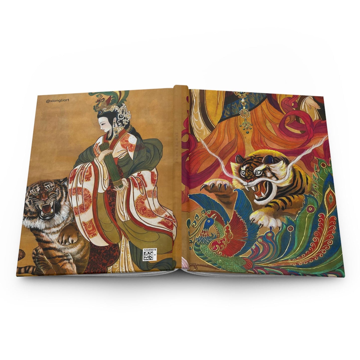 Tiger and Empress, Year of the Tiger, Vibrant Tiger Hardcover Journal | Artistic Journal, Stationery Gift, Daily Planner, Art Lovers