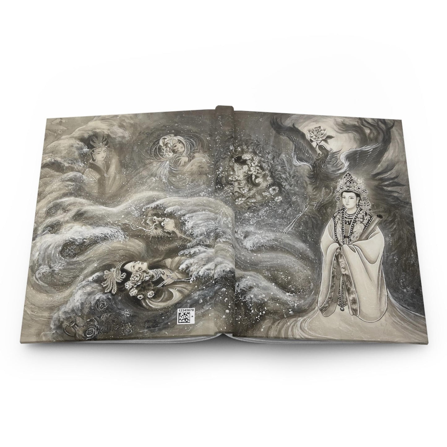 Northern Song Dynasty End Period Chinese Empresses, Serene Hardcover Journal | Meditation Notebook, Gift for Creatives, Watercolor Art
