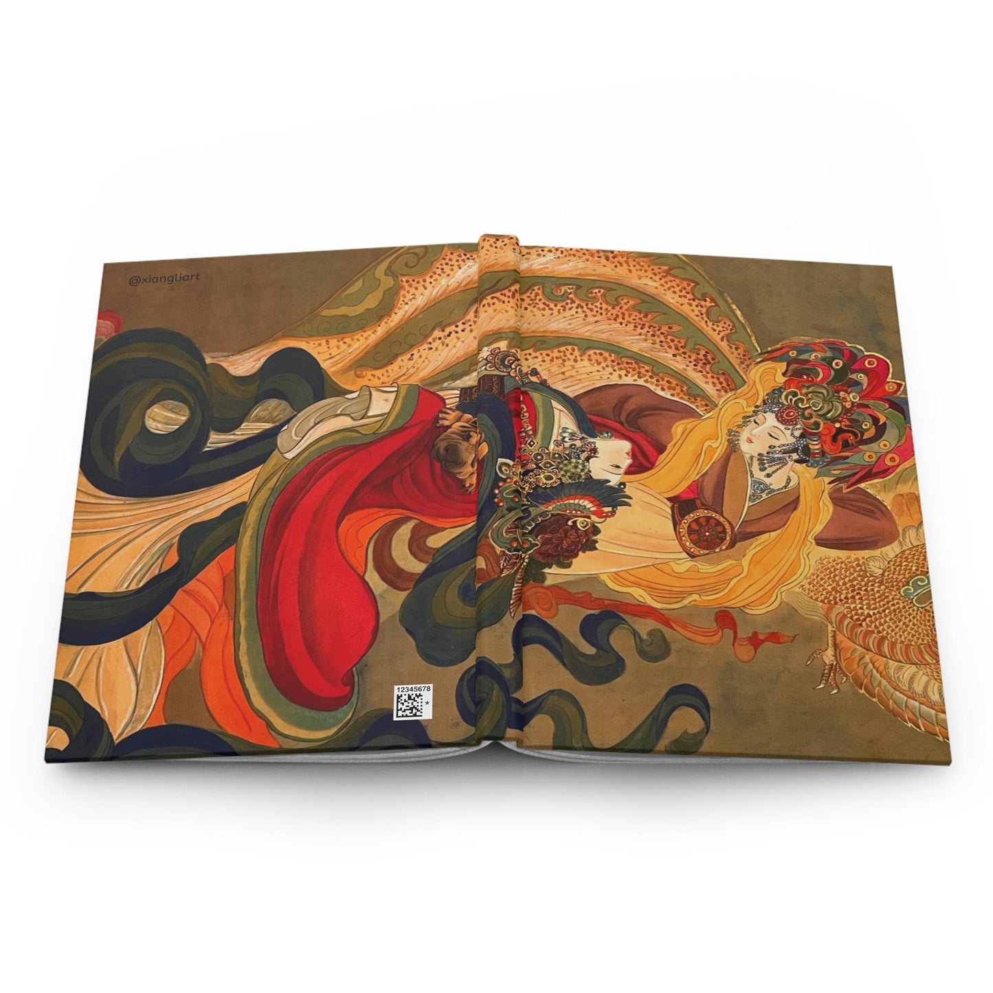 Empress Zhou Five Dynasty Ten Kingdoms Artistic Hardcover Journal for Creative Souls, Gift for Writers, Aesthetic Journal, Watercolor Art