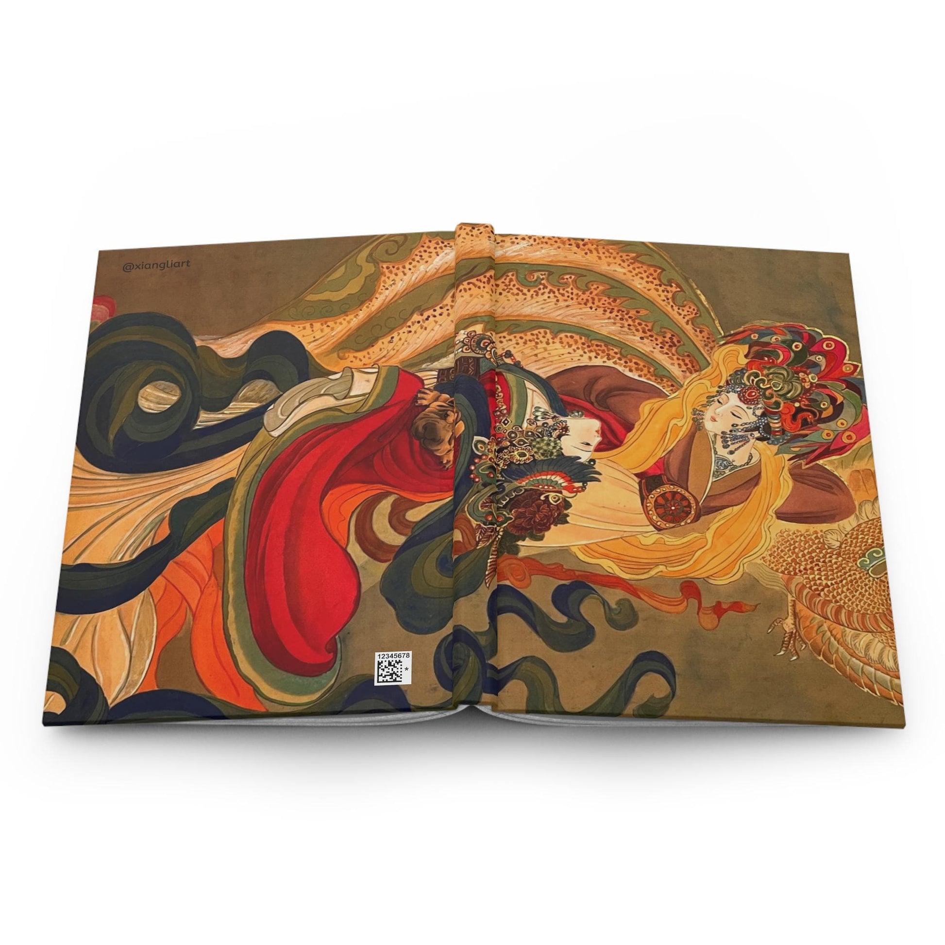 Empress Zhou Five Dynasty Ten Kingdoms Artistic Hardcover Journal for Creative Souls, Gift for Writers, Aesthetic Journal, Watercolor Art