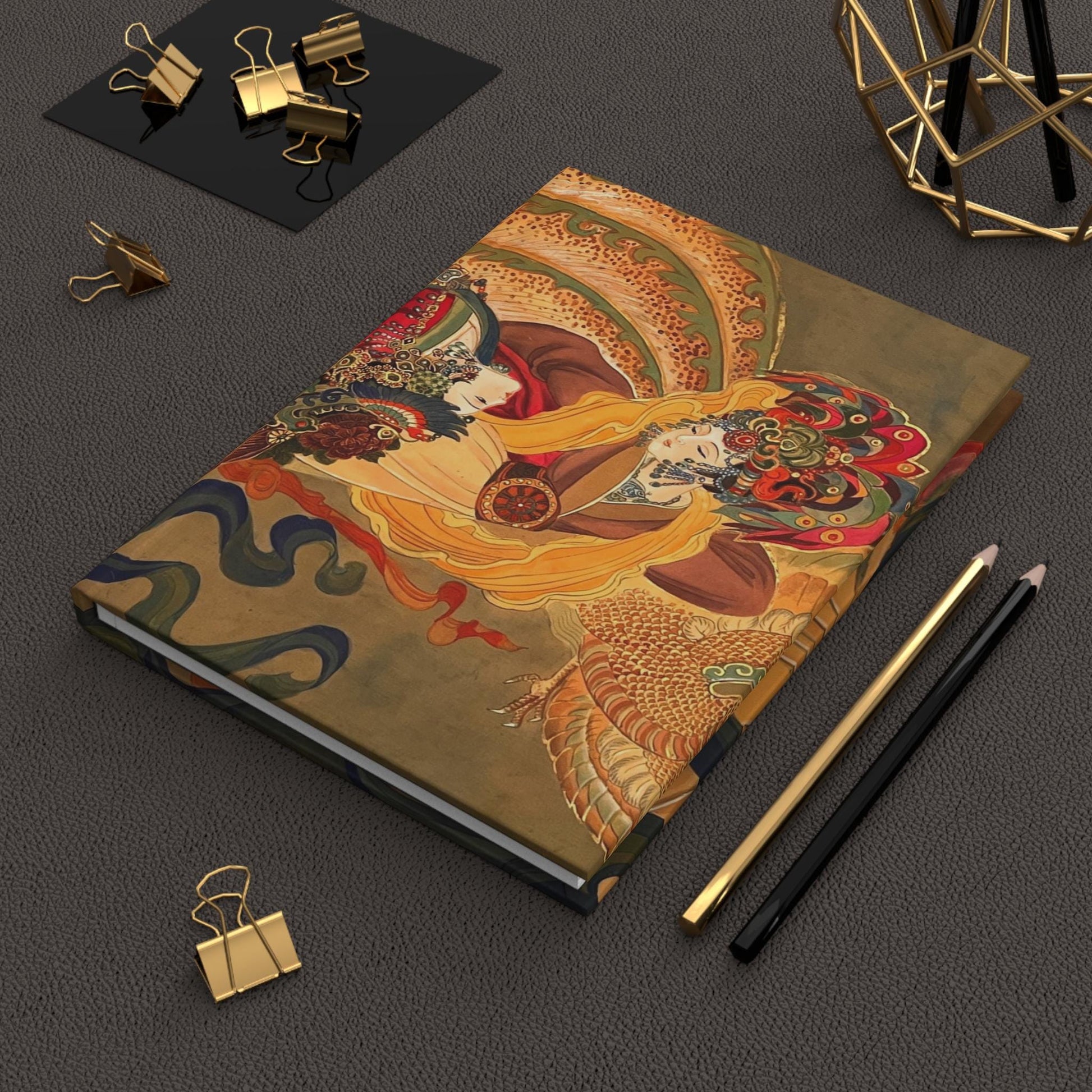 Empress Zhou Five Dynasty Ten Kingdoms Artistic Hardcover Journal for Creative Souls, Gift for Writers, Aesthetic Journal, Watercolor Art