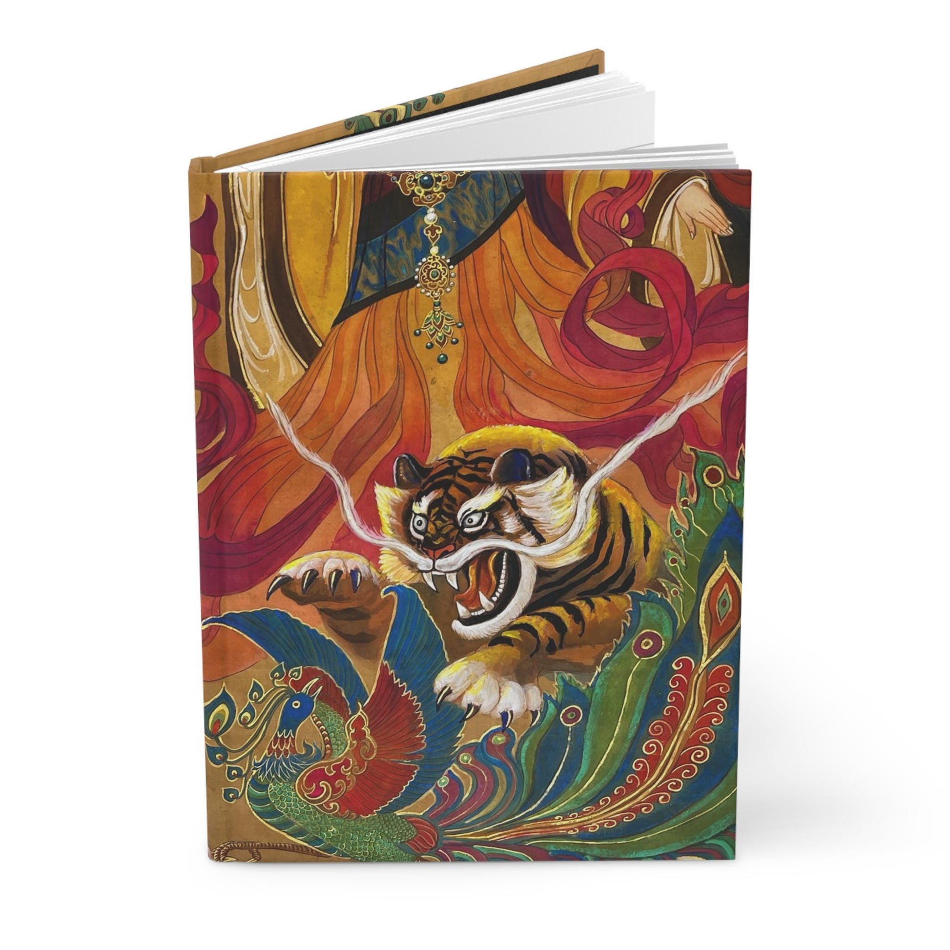 Tiger and Empress, Year of the Tiger, Vibrant Tiger Hardcover Journal | Artistic Journal, Stationery Gift, Daily Planner, Art Lovers
