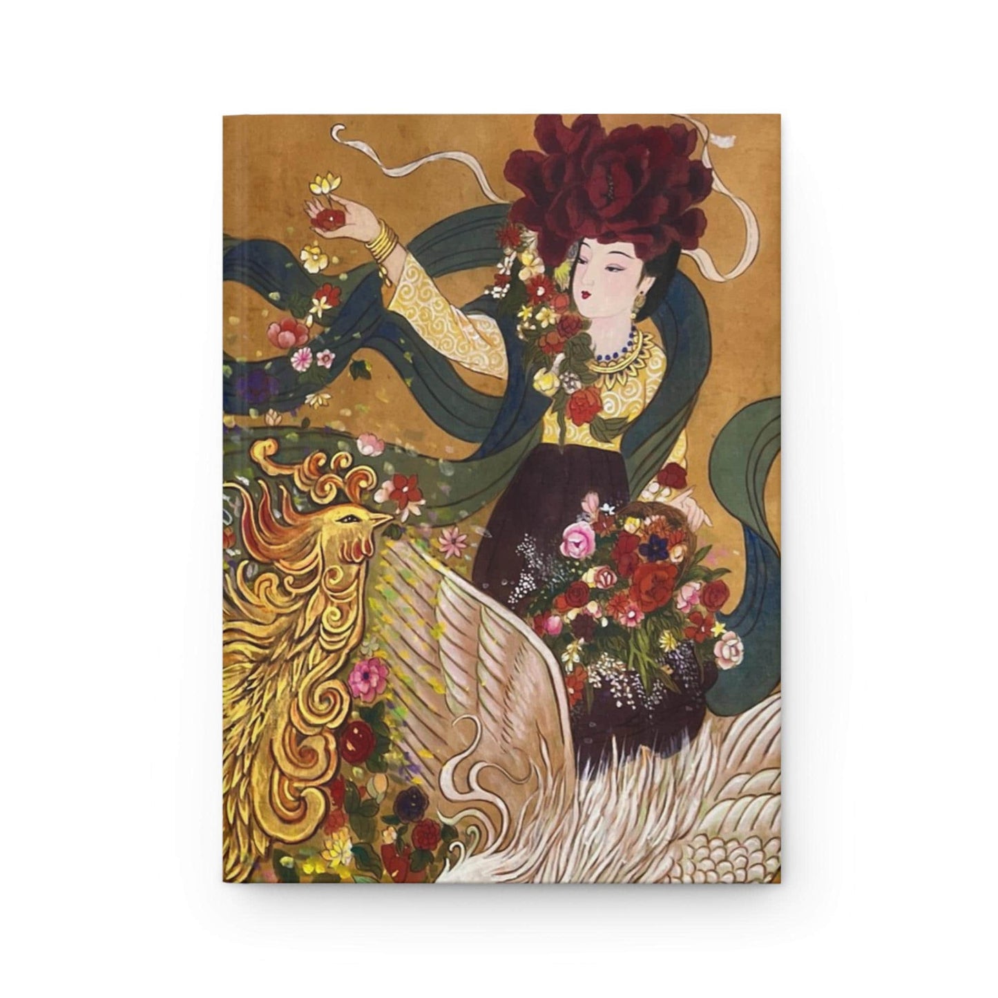 Tang Empresses, Elegant Hardcover Journal with Watercolor Floral Art, Stunning Writing Gift, Art Lover's Journal, Stationery for Creativity