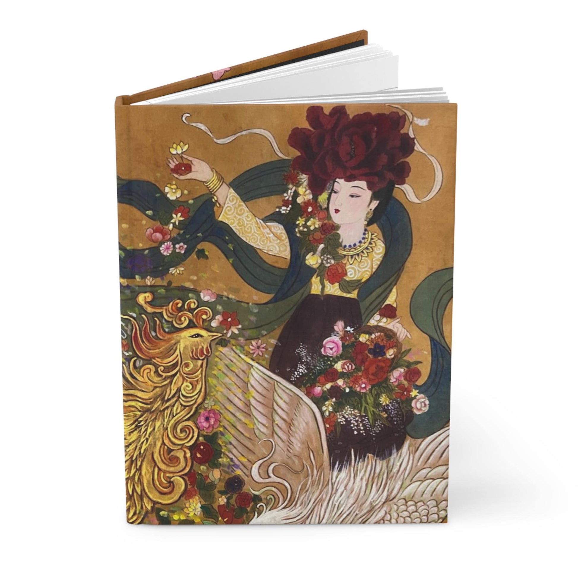 Tang Empresses, Elegant Hardcover Journal with Watercolor Floral Art, Stunning Writing Gift, Art Lover's Journal, Stationery for Creativity