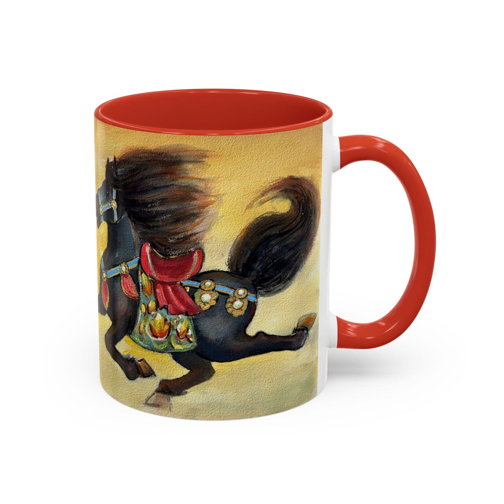 Year of the Horse Artistic Accent Coffee Mug | Lunar New Year 2026, Chinese Horoscope