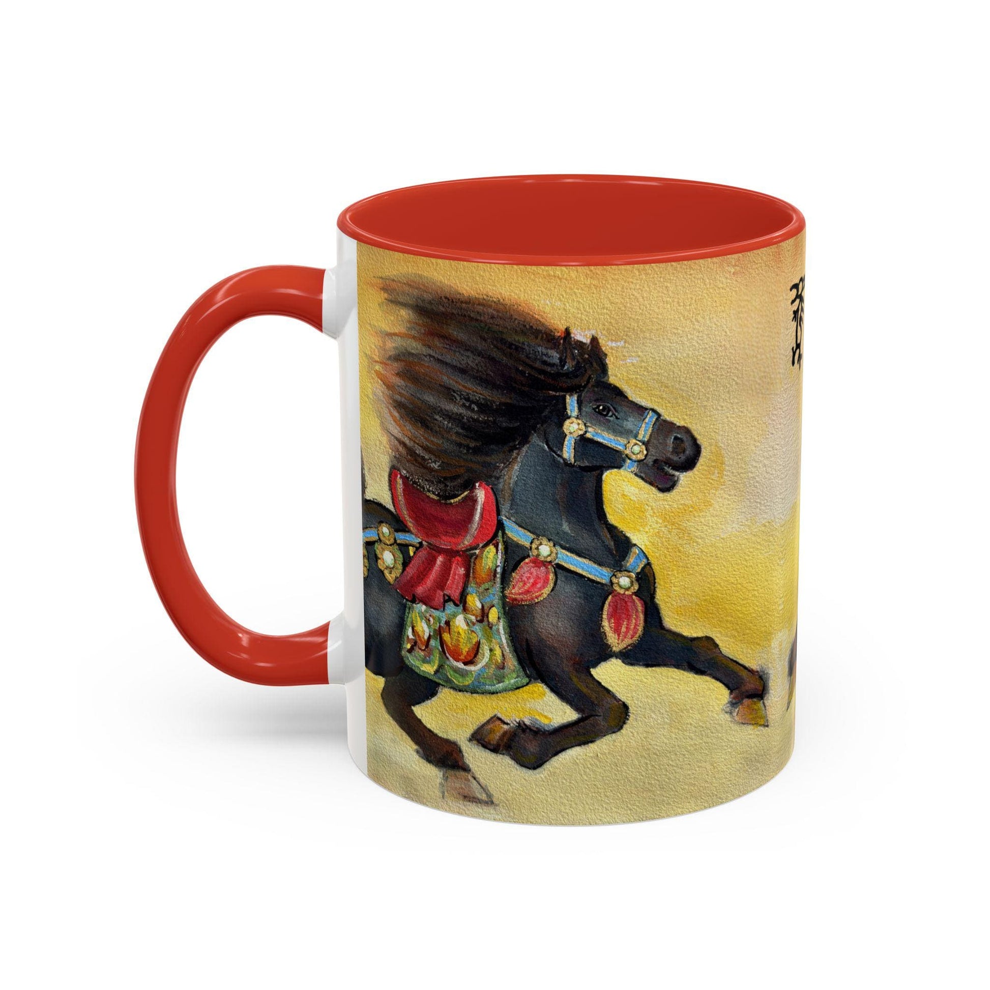 Year of the Horse Artistic Accent Coffee Mug | Lunar New Year 2026, Chinese Horoscope