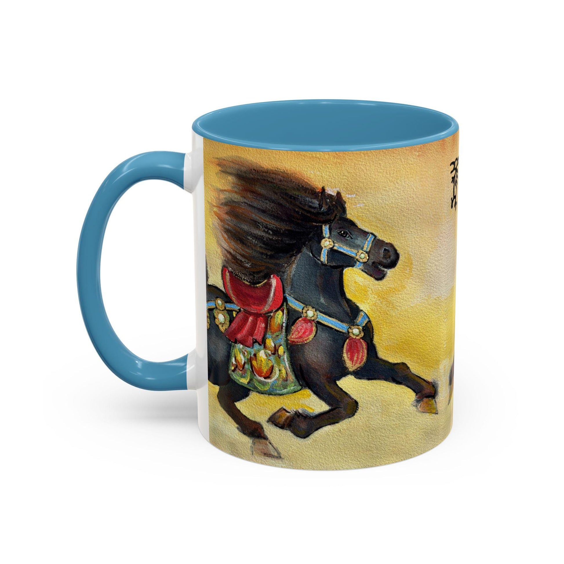 Year of the Horse Artistic Accent Coffee Mug | Lunar New Year 2026, Chinese Horoscope