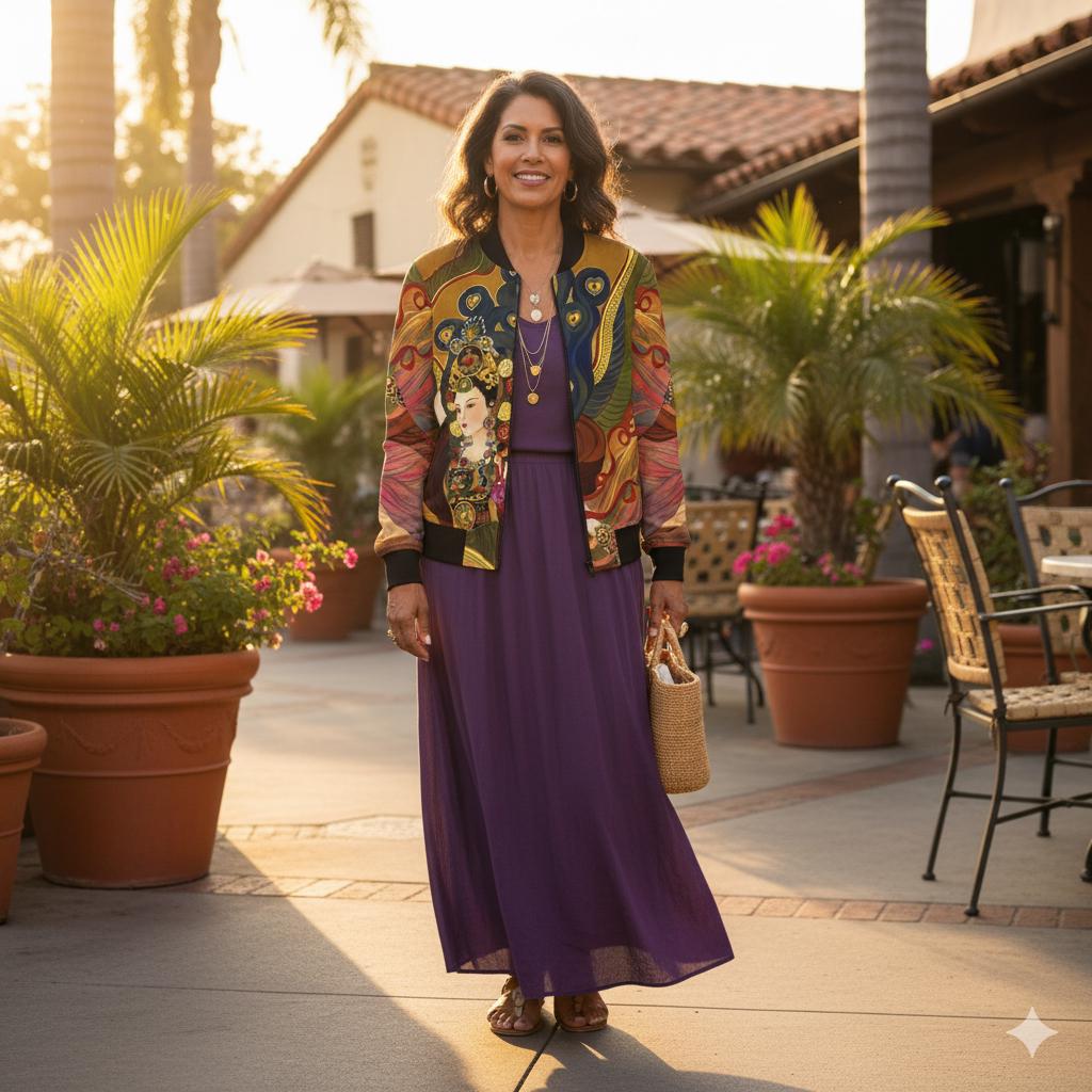 Chinese Empresses Women's Bomber Jacket - Outerwear Gift for Her, Ribbed Cuffs, Watercolor Art, Fashion Statement, Asian Inspired