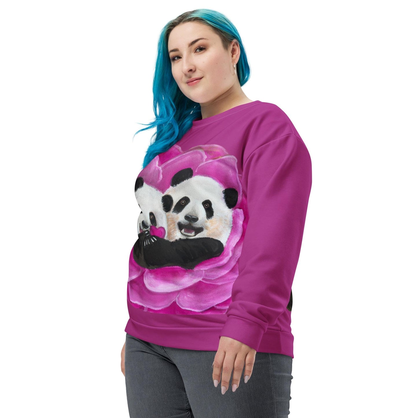 Chinese Panda In Love Anniversary Relationship Friendship Unisex Sweatshirt
