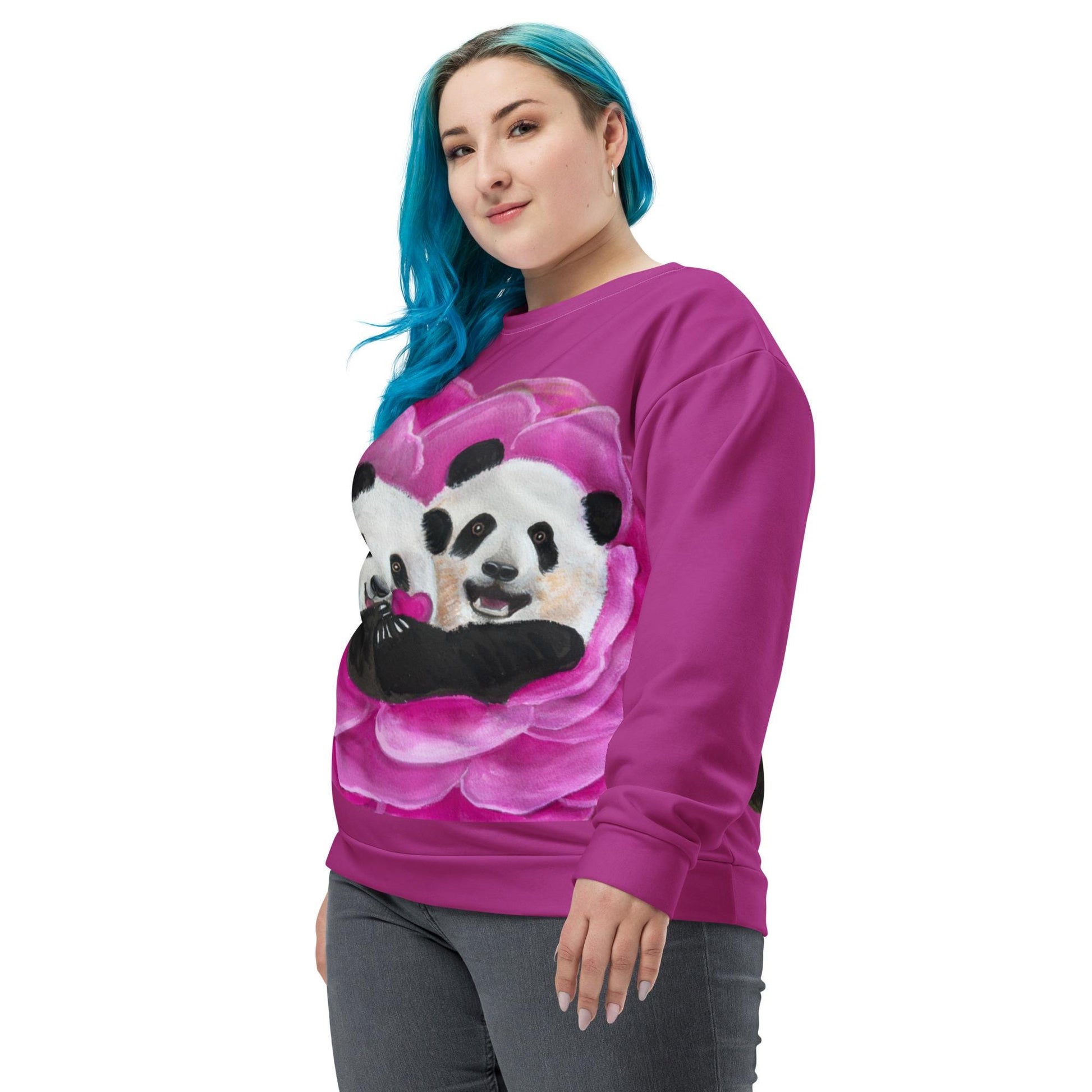 Chinese Panda In Love Anniversary Relationship Friendship Unisex Sweatshirt