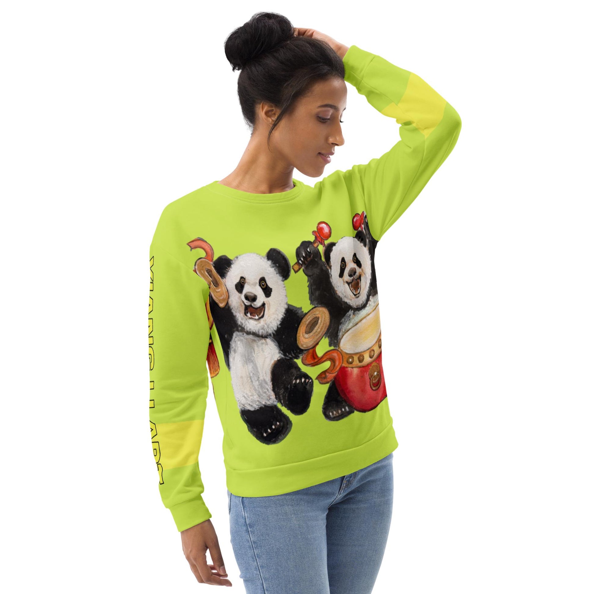 Chinese Panda Drumming Lunar New Year Arts For All Pop Color 2025 Unisex Sweatshirt