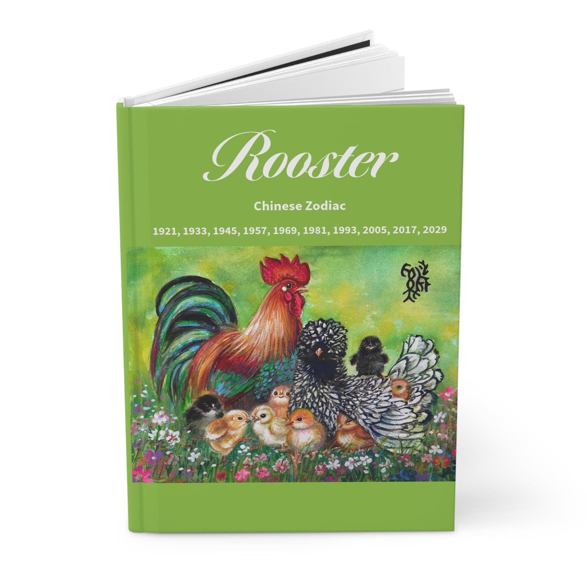 Rooster Chinese Zodiac Hardcover Journal | Birthday Years, Farm Animal Art