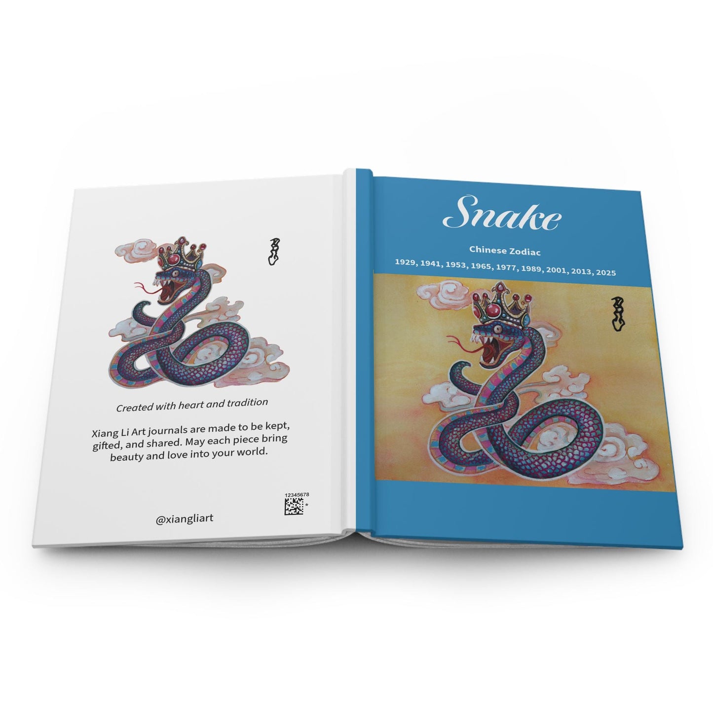 Snake Chinese Zodiac Hardcover Journal | Matte Cover | Lunar New Year 2026