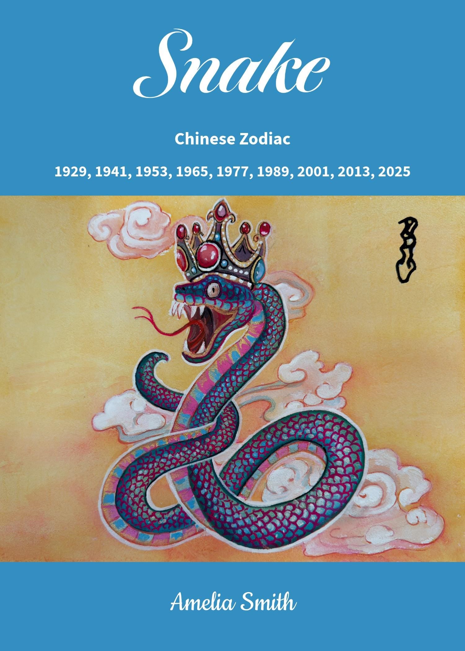 Snake Chinese Zodiac Hardcover Journal | Matte Cover | Lunar New Year 2026