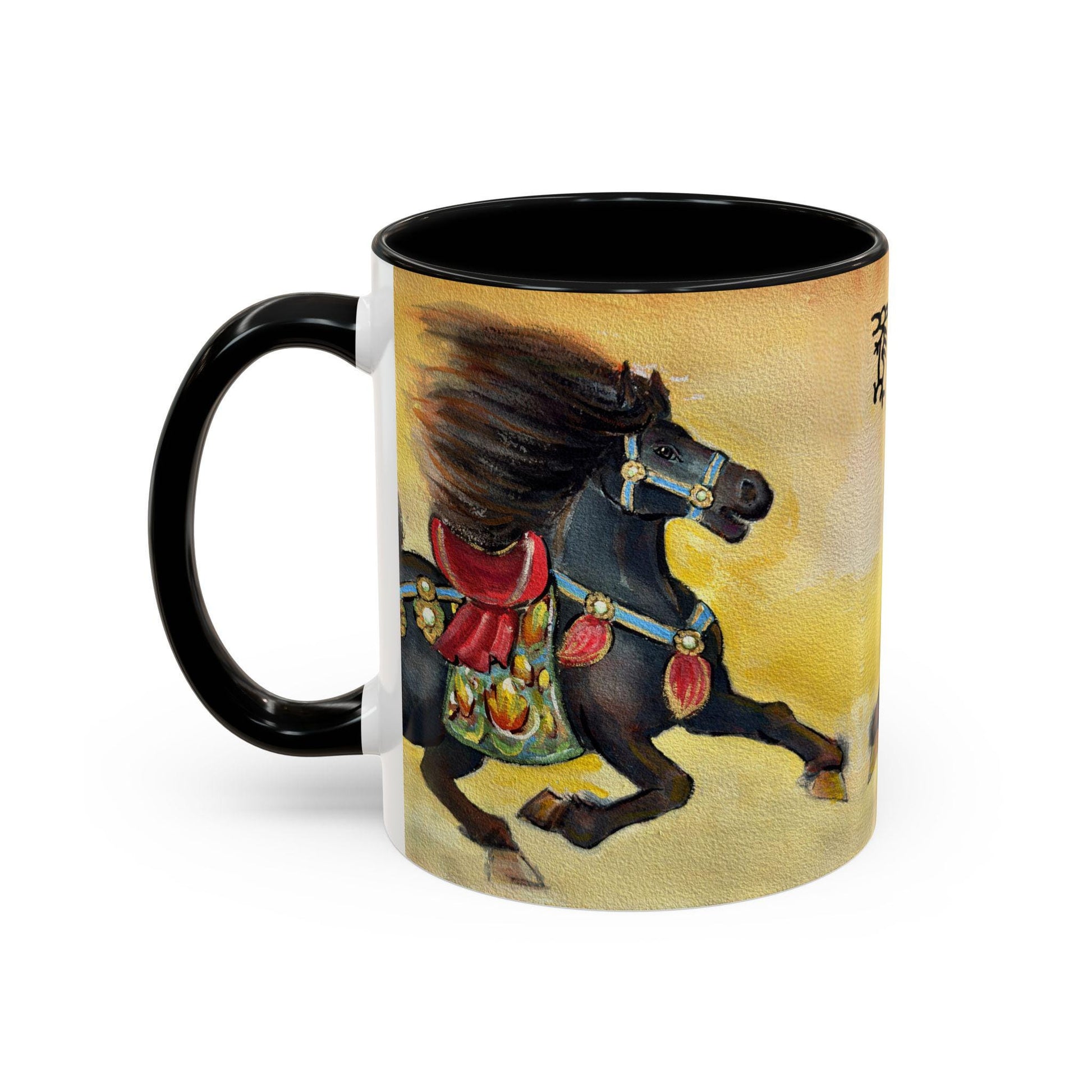Year of the Horse Artistic Accent Coffee Mug | Lunar New Year 2026, Chinese Horoscope