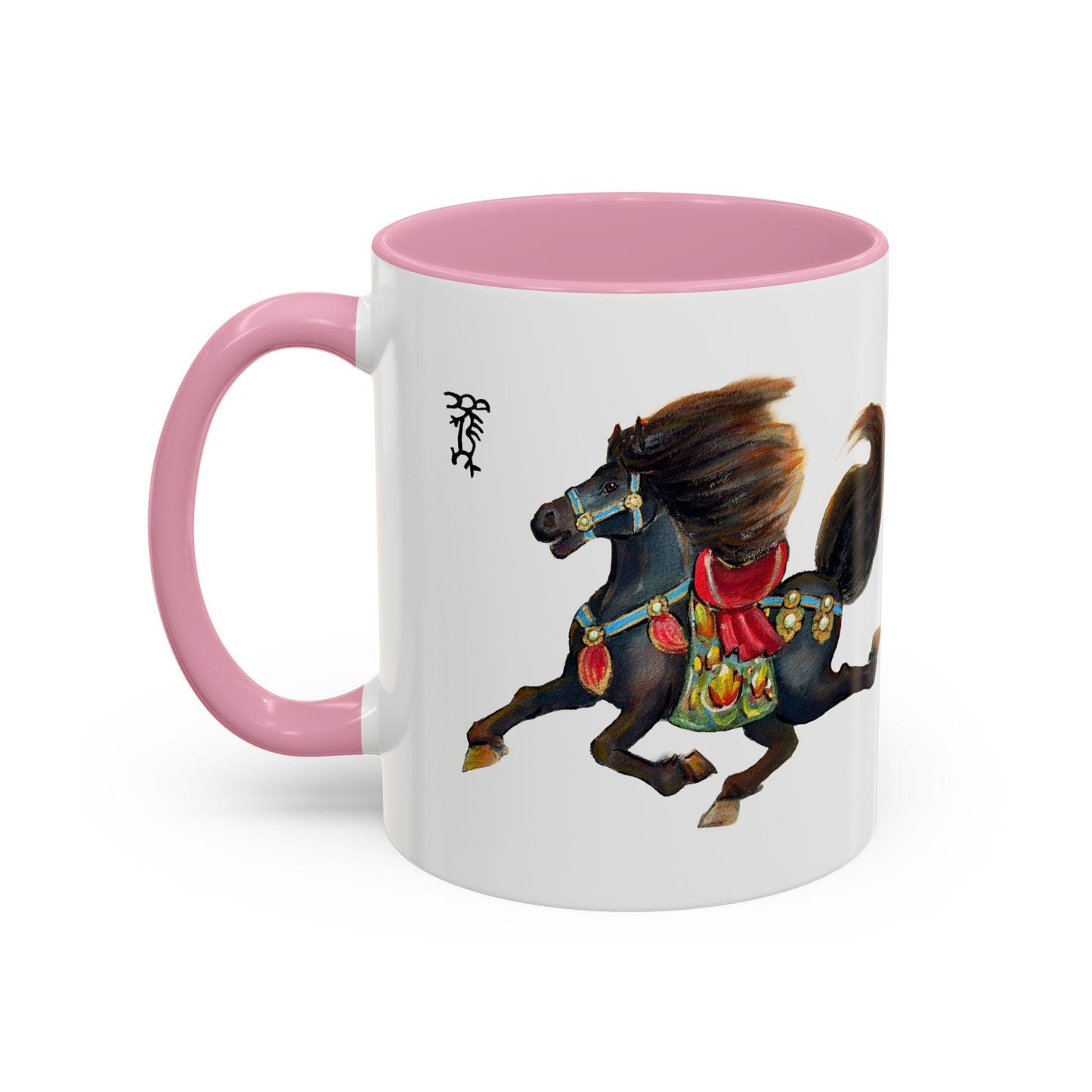 Colorful Zodiac Horse Mug | 11oz 15oz Ceramic Horoscope Coffee Cup | Year of the Horse 2026