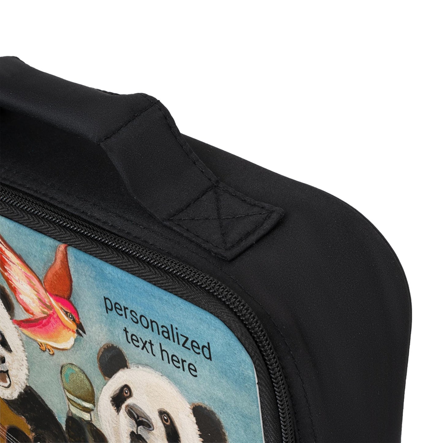 Singing Panda Kids Lunch Bag | Personalized Text Option