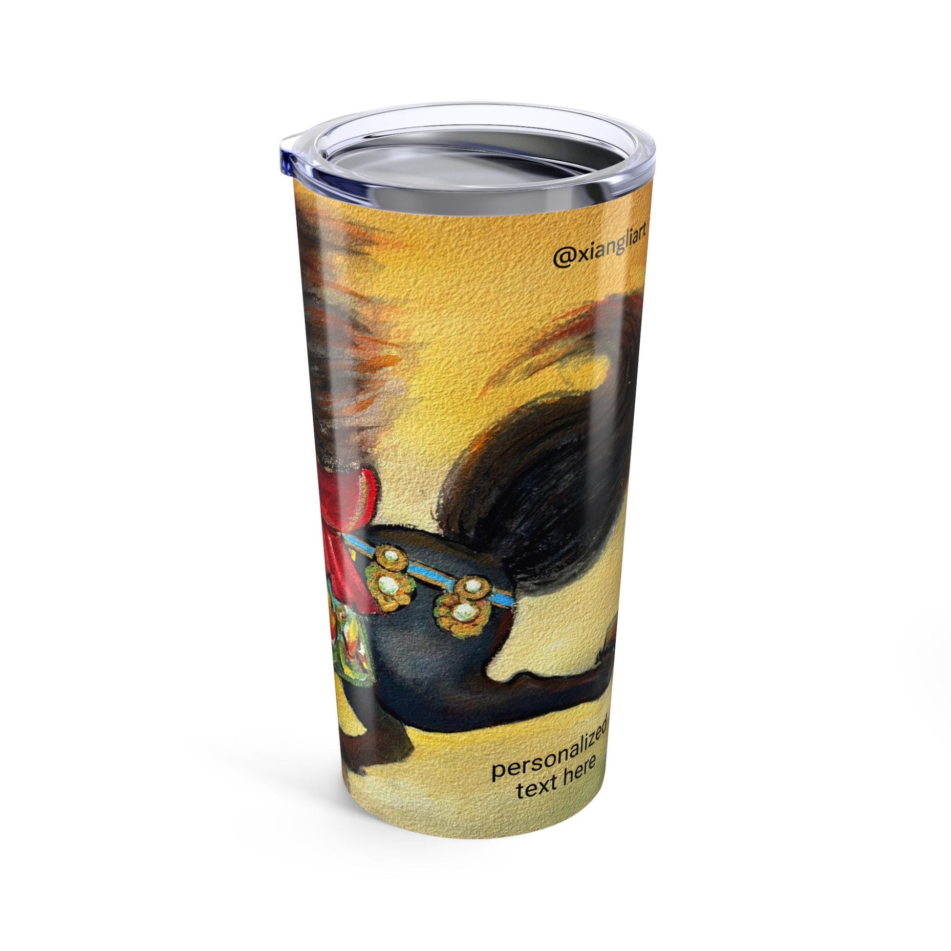 Painted Carousel Horse Tumbler | Vintage Fairground Ride Art