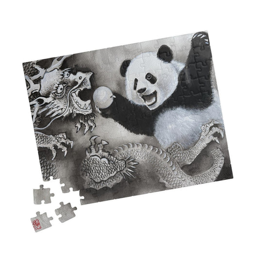 Panda and Dragon Artwork Puzzle | 110, 252 Piece Jigsaw | Holiday Activity Puzzle