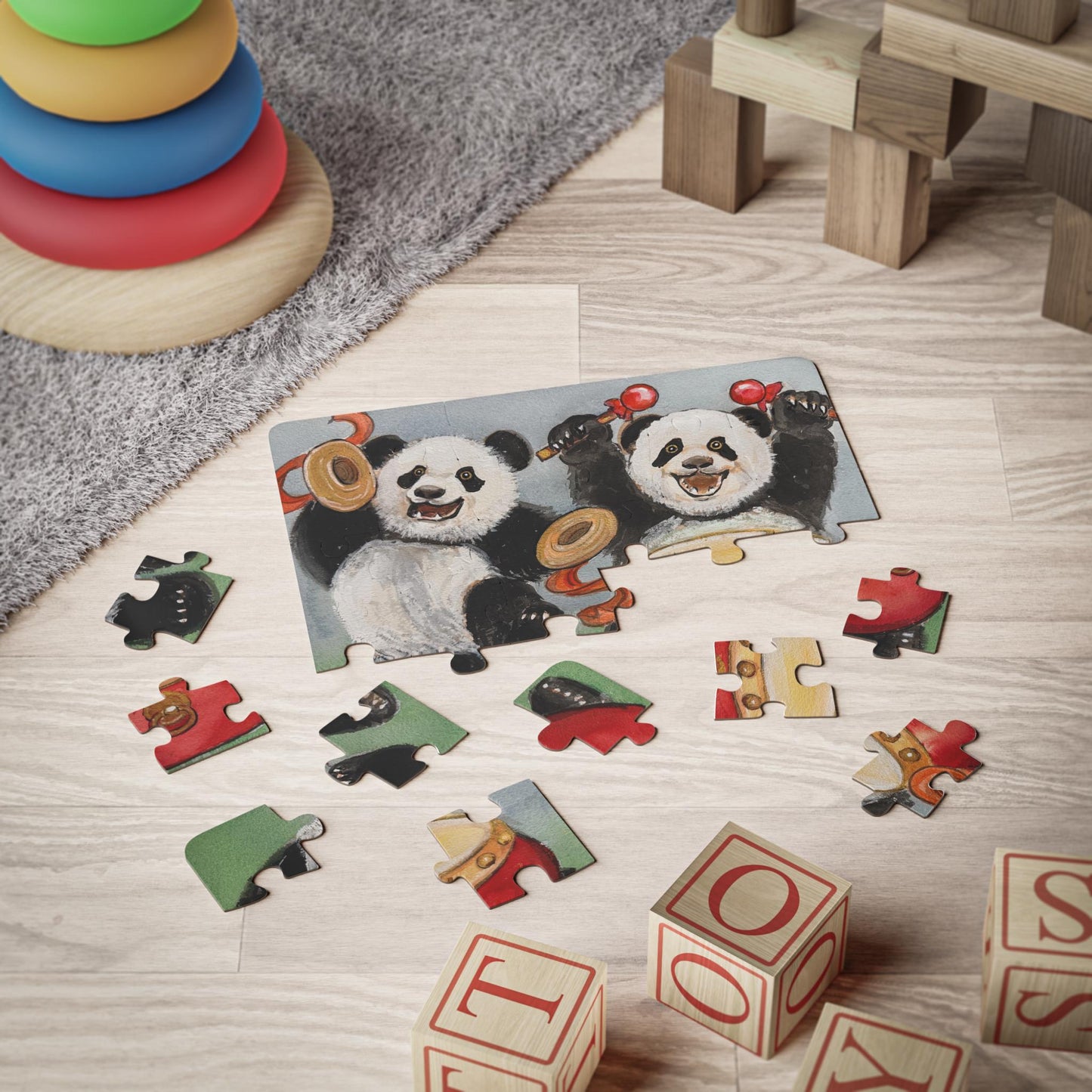 Drumming Panda Puzzle Kids Puzzle | 30-Piece