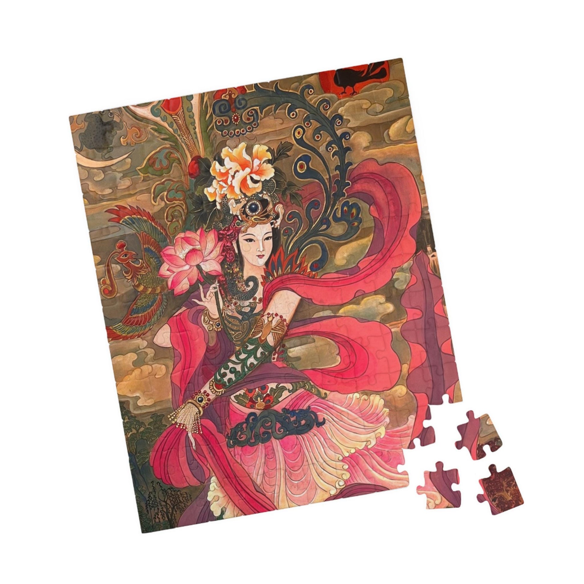 Dancing Goddess Illustration Puzzle | 252 Piece Art Jigsaw | Chinese Empress Luo Shen
