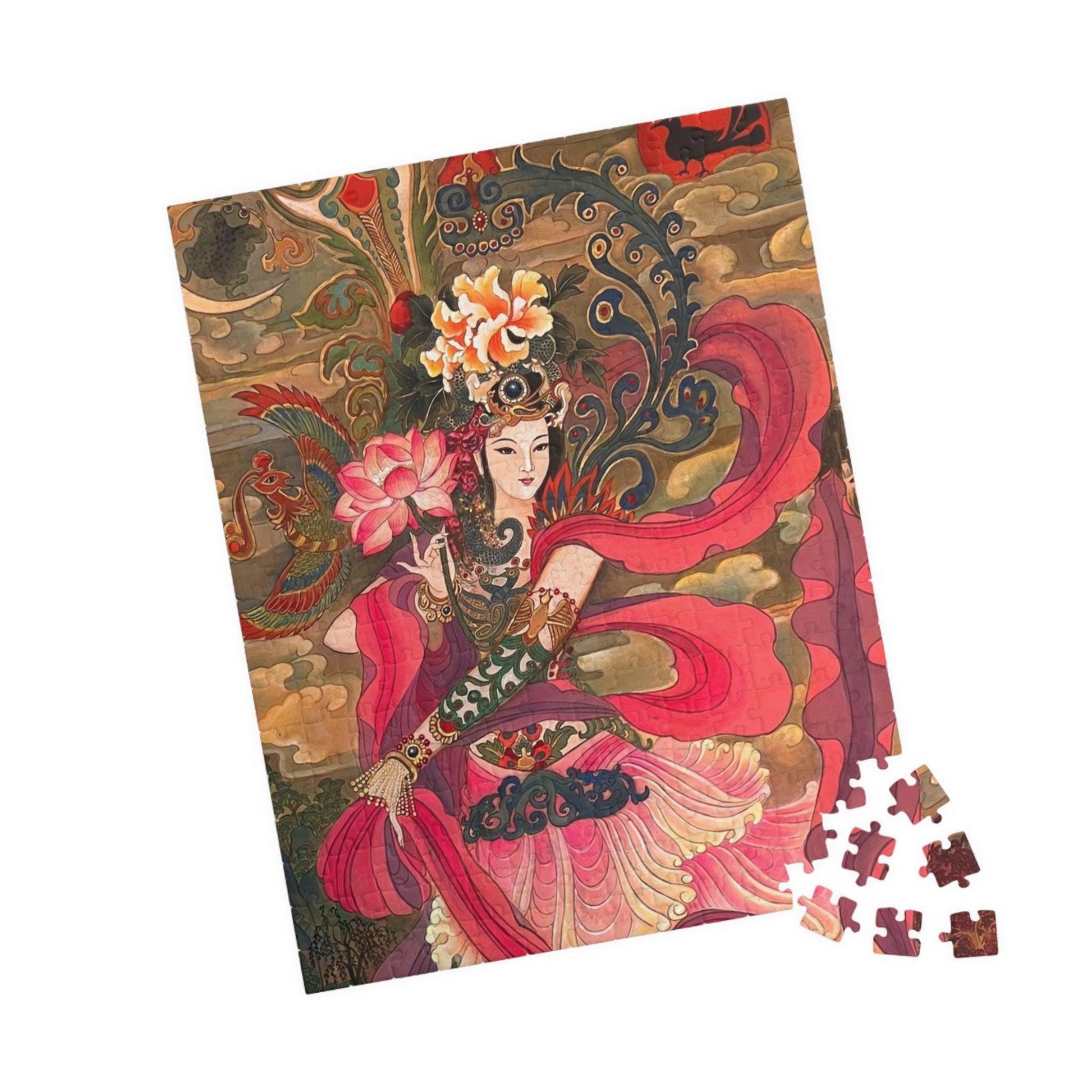 Dancing Goddess Illustration Puzzle | 252 Piece Art Jigsaw | Chinese Empress Luo Shen