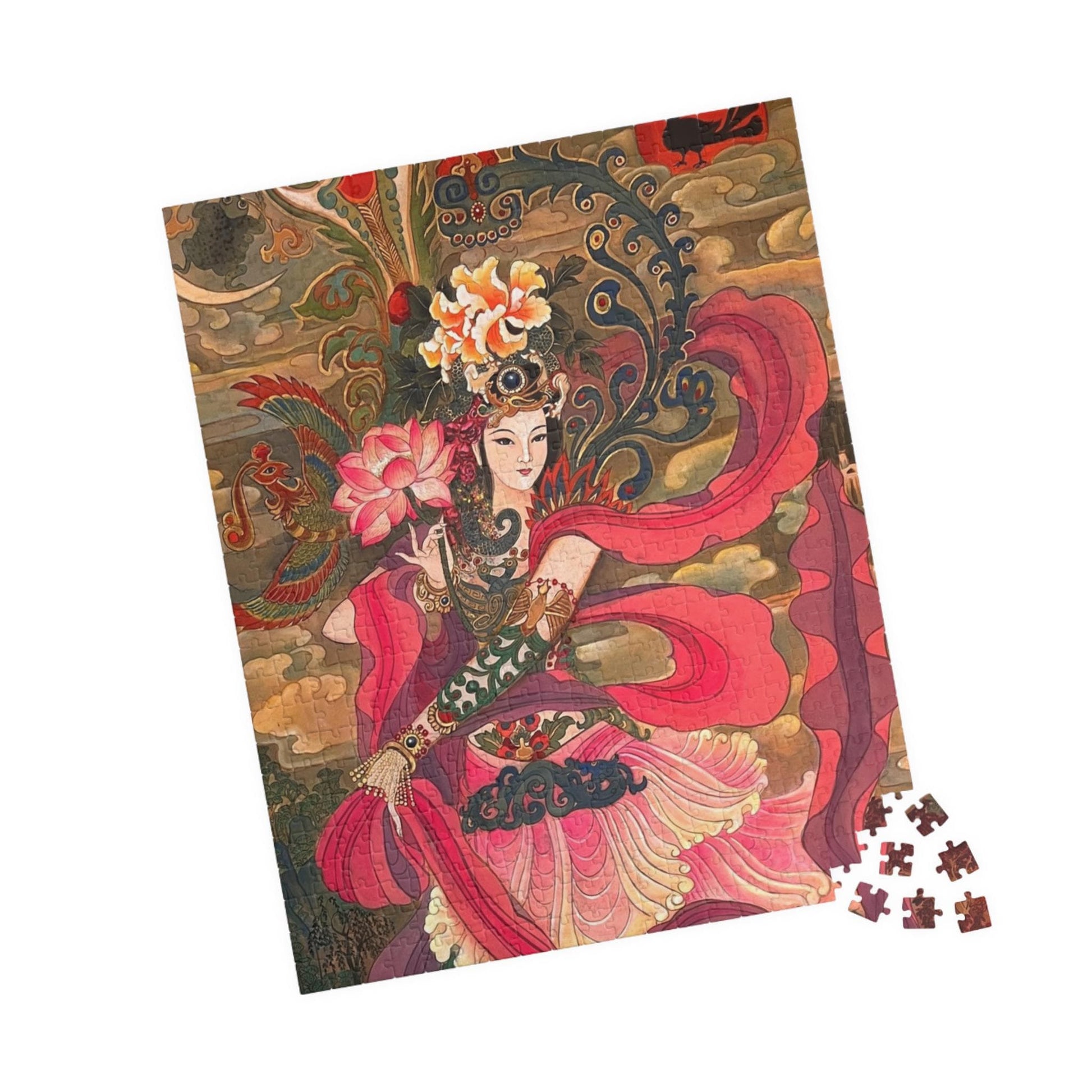 Dancing Goddess Illustration Puzzle | 252 Piece Art Jigsaw | Chinese Empress Luo Shen