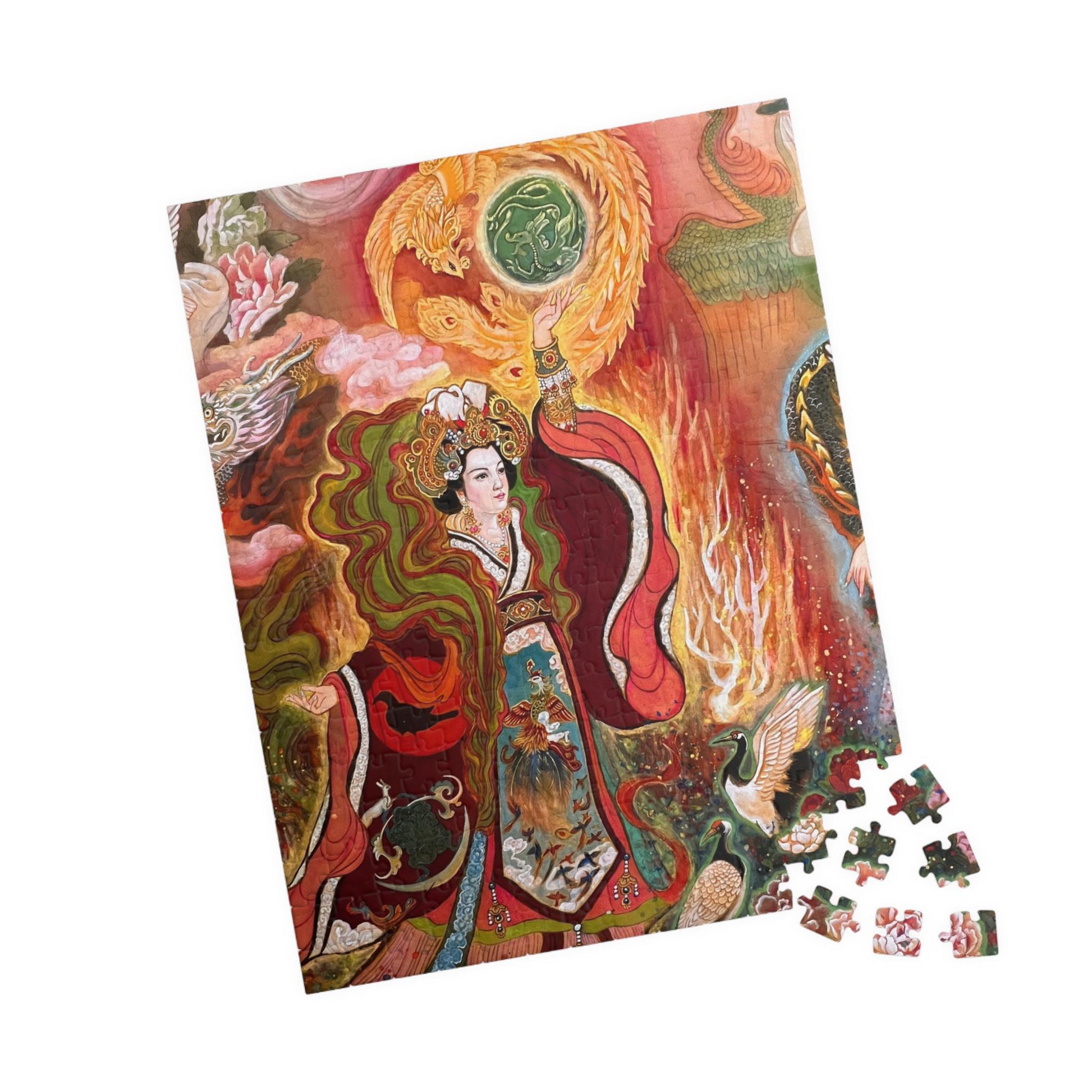 Mythical Phoenix Goddess Puzzle 520-piece | Art Jigsaw | Chinese Empress | Song Dynasty | Ancient Beauty Queen