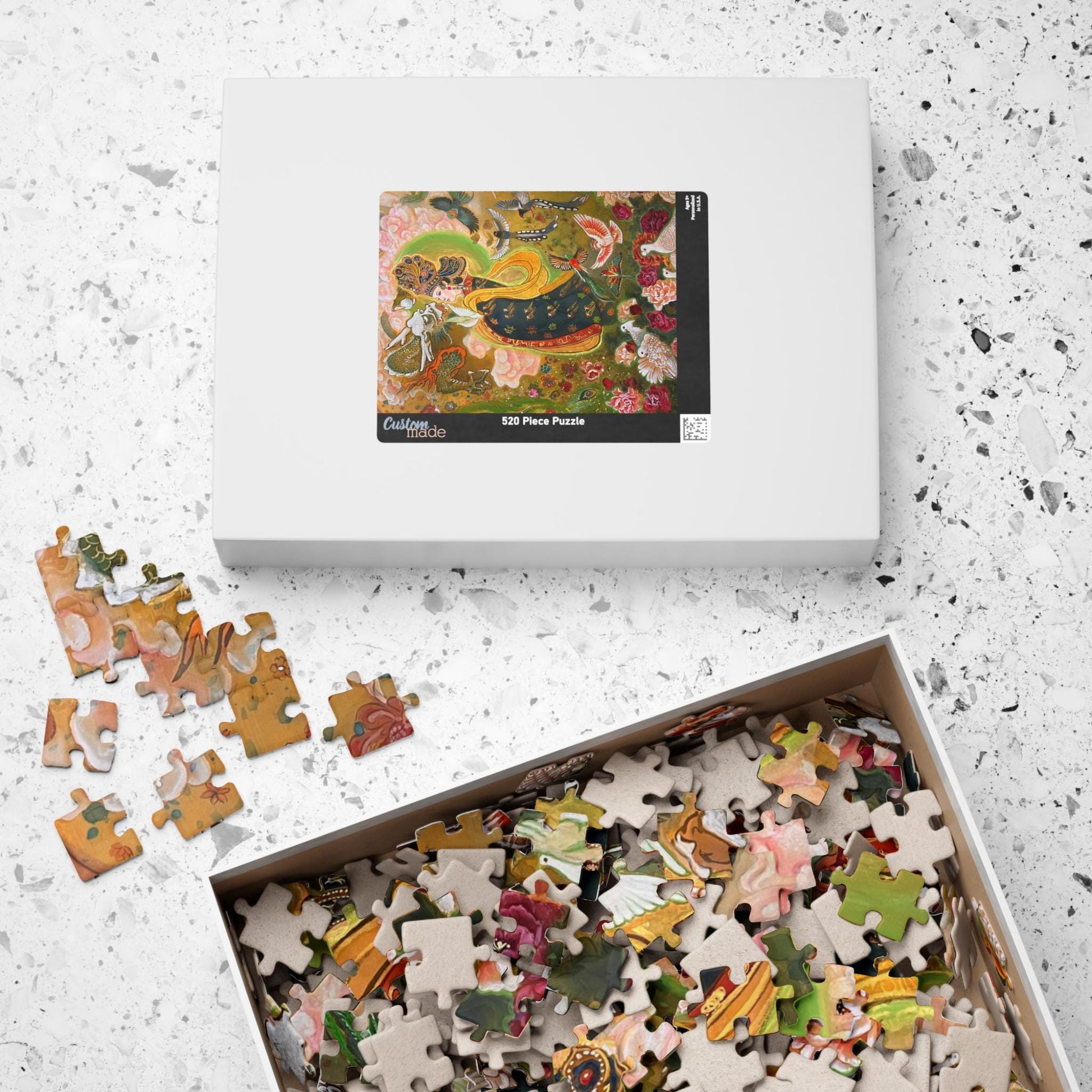 Oriental Goddess with Birds Puzzle | 252/520/1014 Piece Jigsaw | Chinese Empress | Song Dynasty