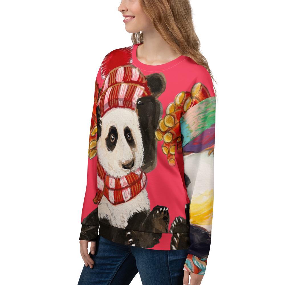 Chinese Panda Fireworks Lunar New Year Unisex Sweatshirt
