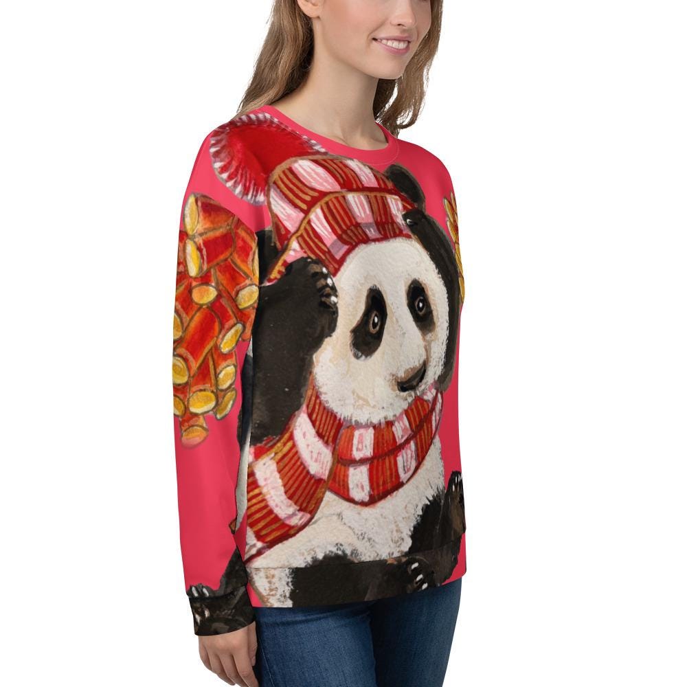 Chinese Panda Fireworks Lunar New Year Unisex Sweatshirt