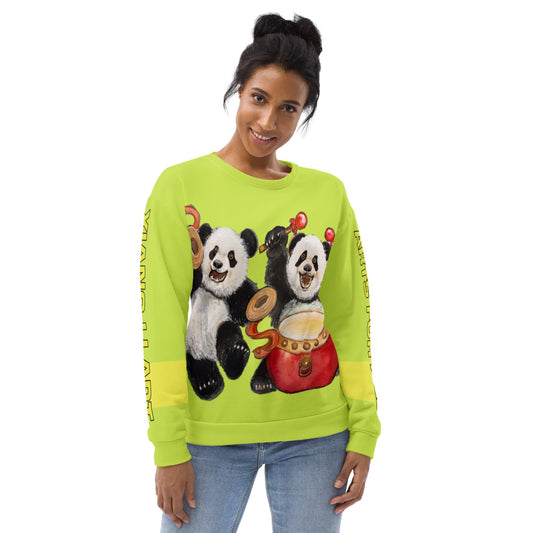 Chinese Panda Drumming Lunar New Year Arts For All Pop Color 2025 Unisex Sweatshirt