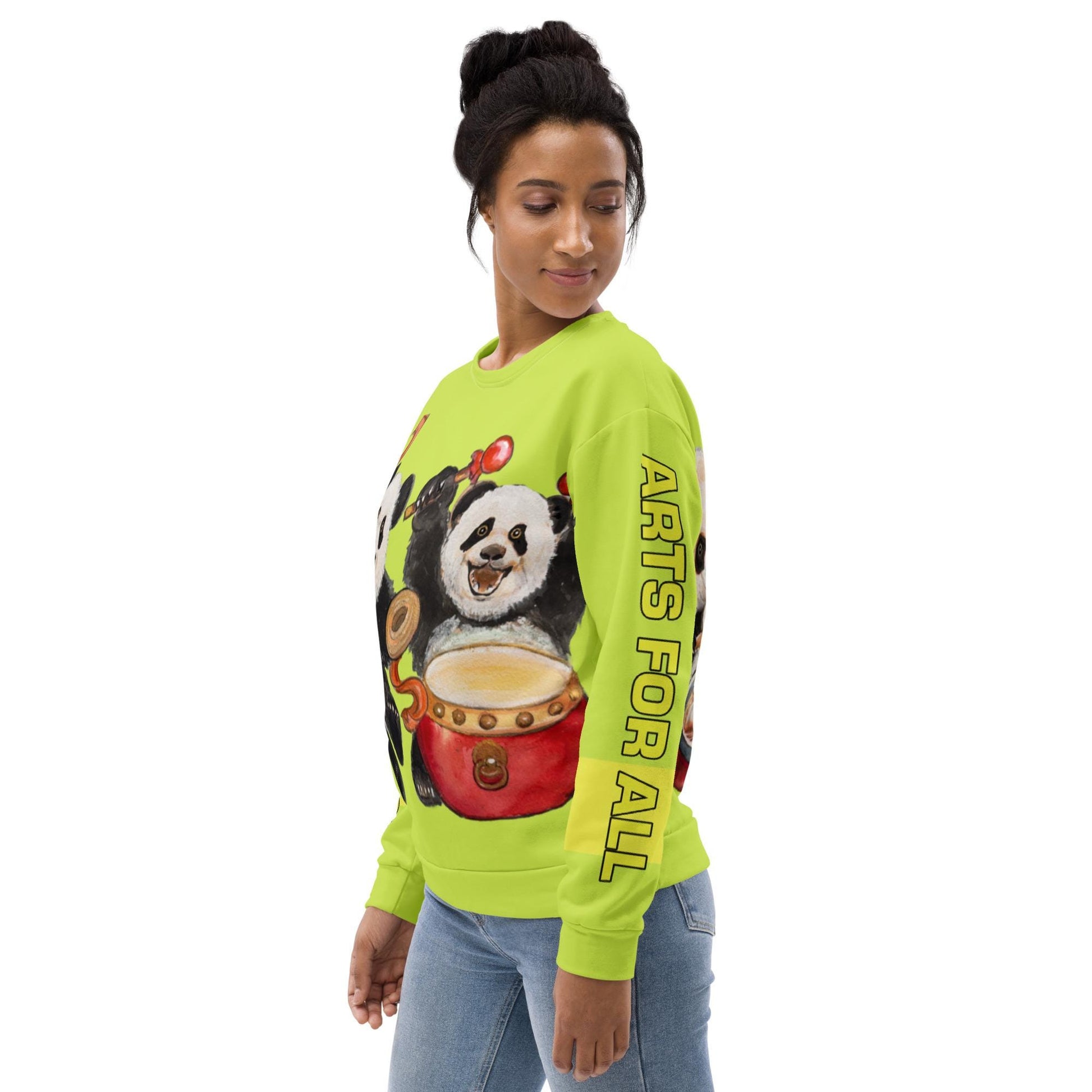 Chinese Panda Drumming Lunar New Year Arts For All Pop Color 2025 Unisex Sweatshirt